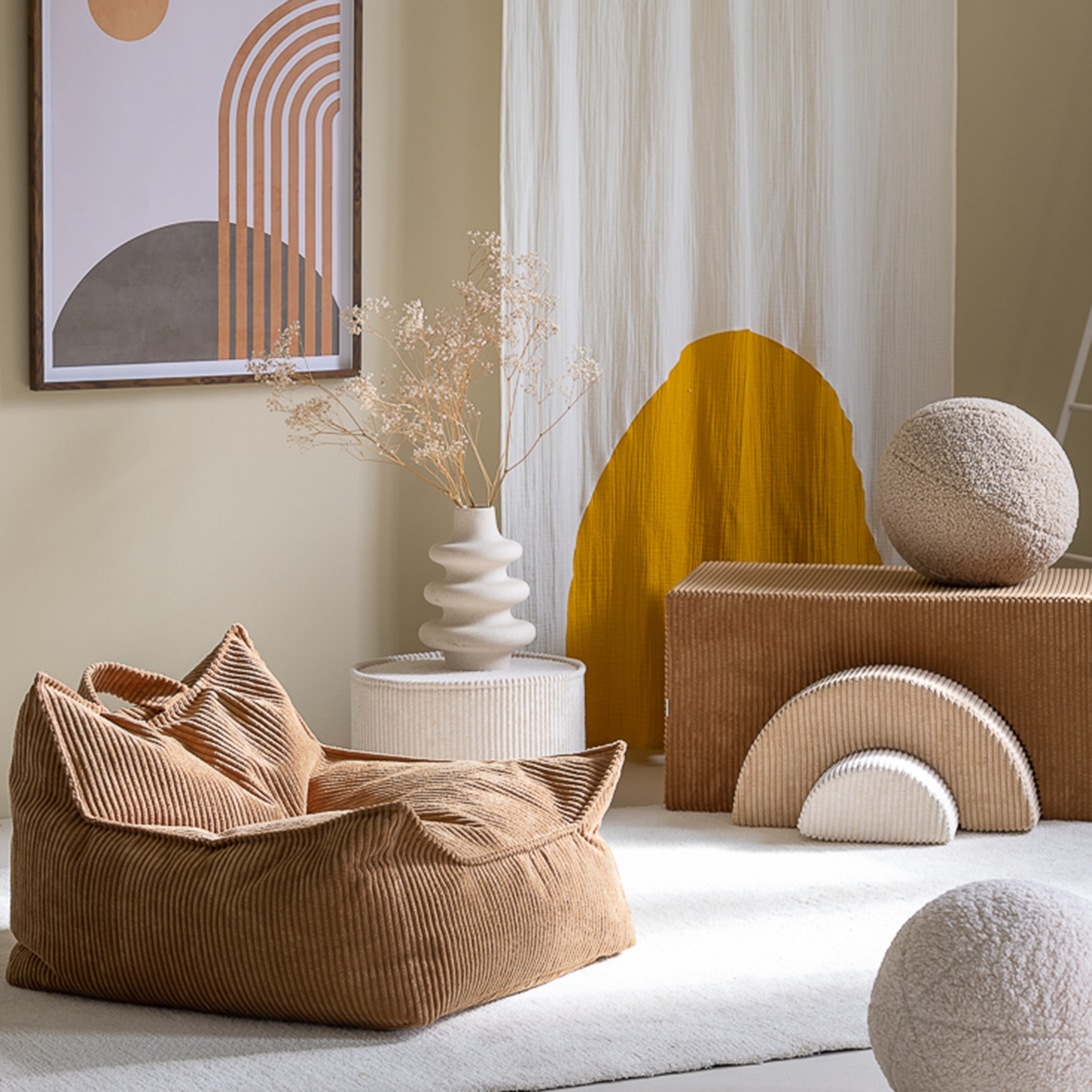 Chaise Toffee Beanbag