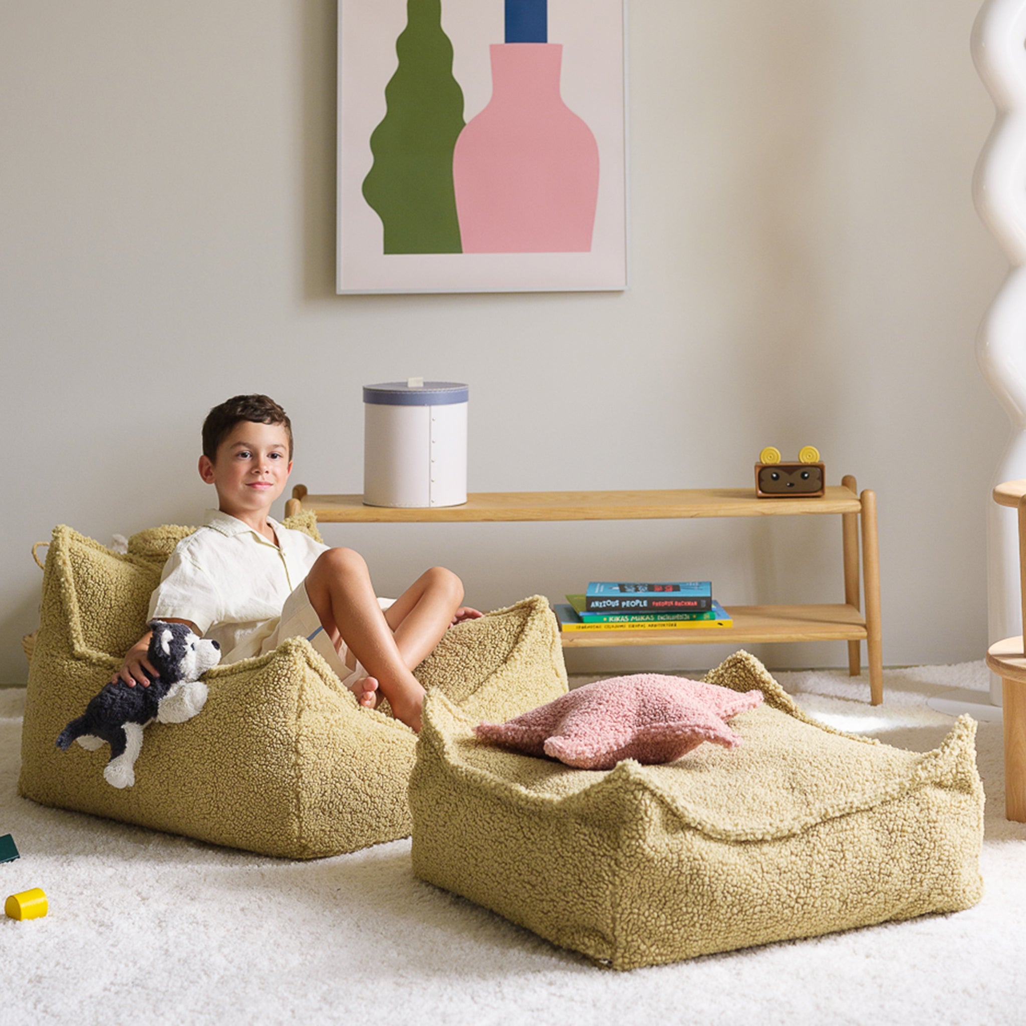 Wigiwama Sitzsack und Ottoman Set Matcha