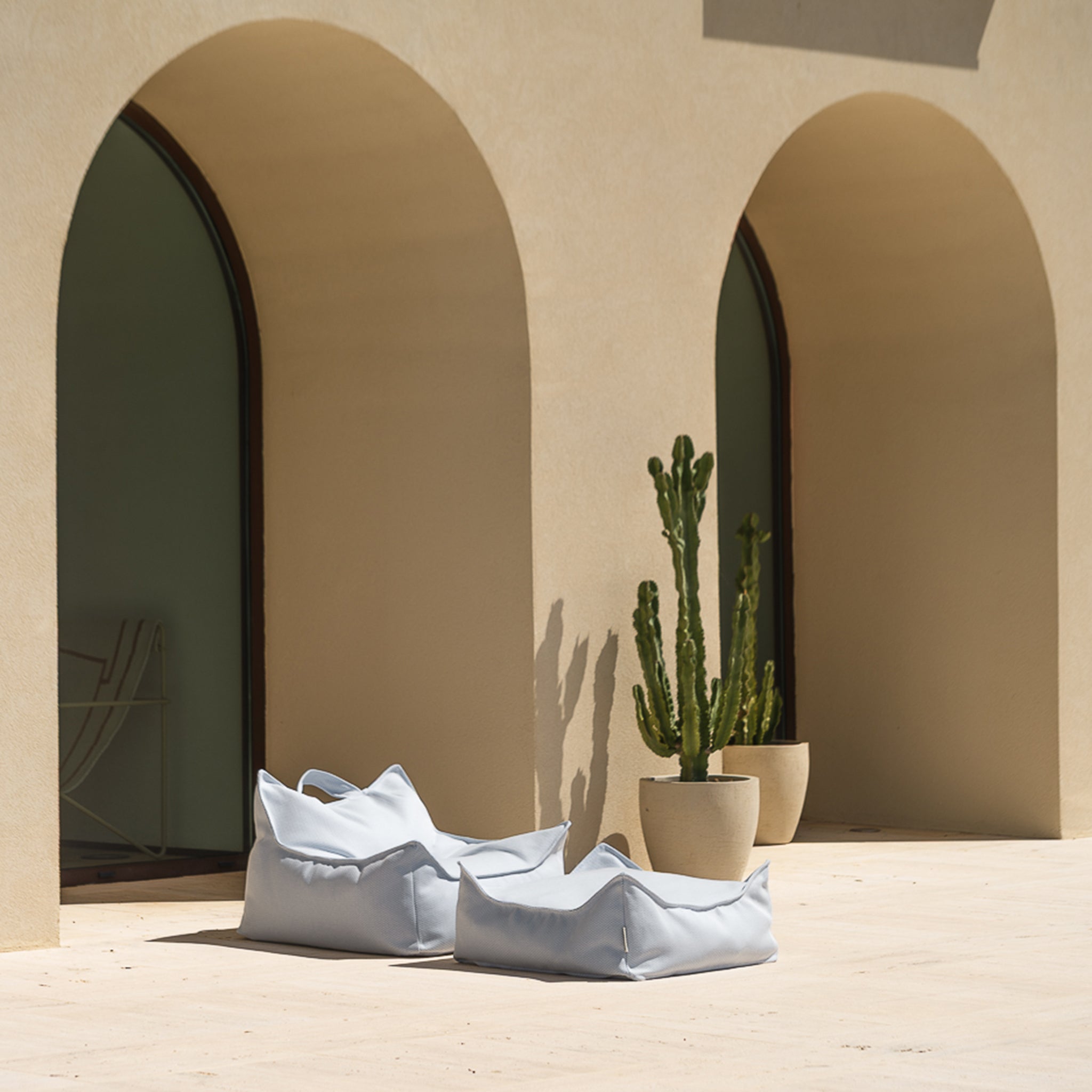 Wigiwama Pouf Set Outdoor Azure