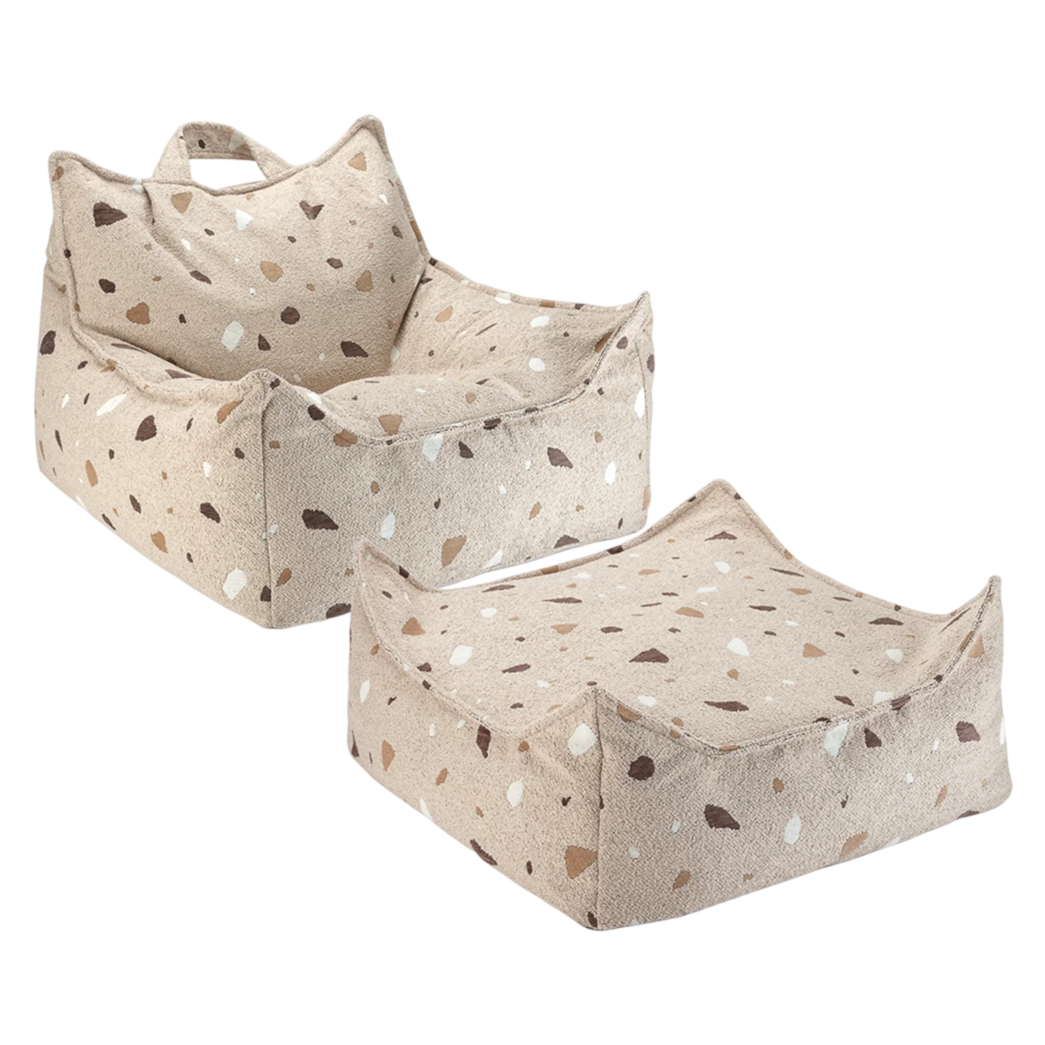 Wigiwama Sitzsack und Ottomann Set Terrazzo Sand