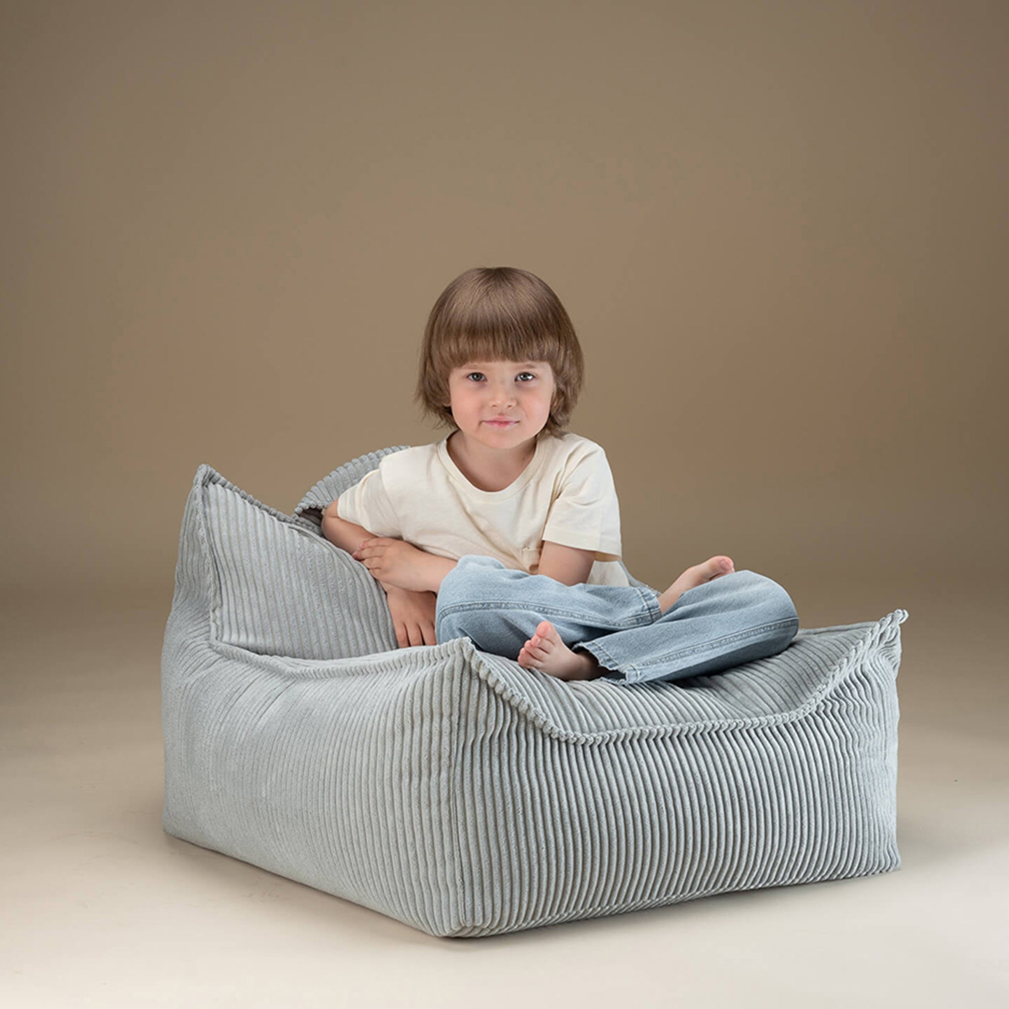 Peppermint Green Chaise et pouf Beanbag Set