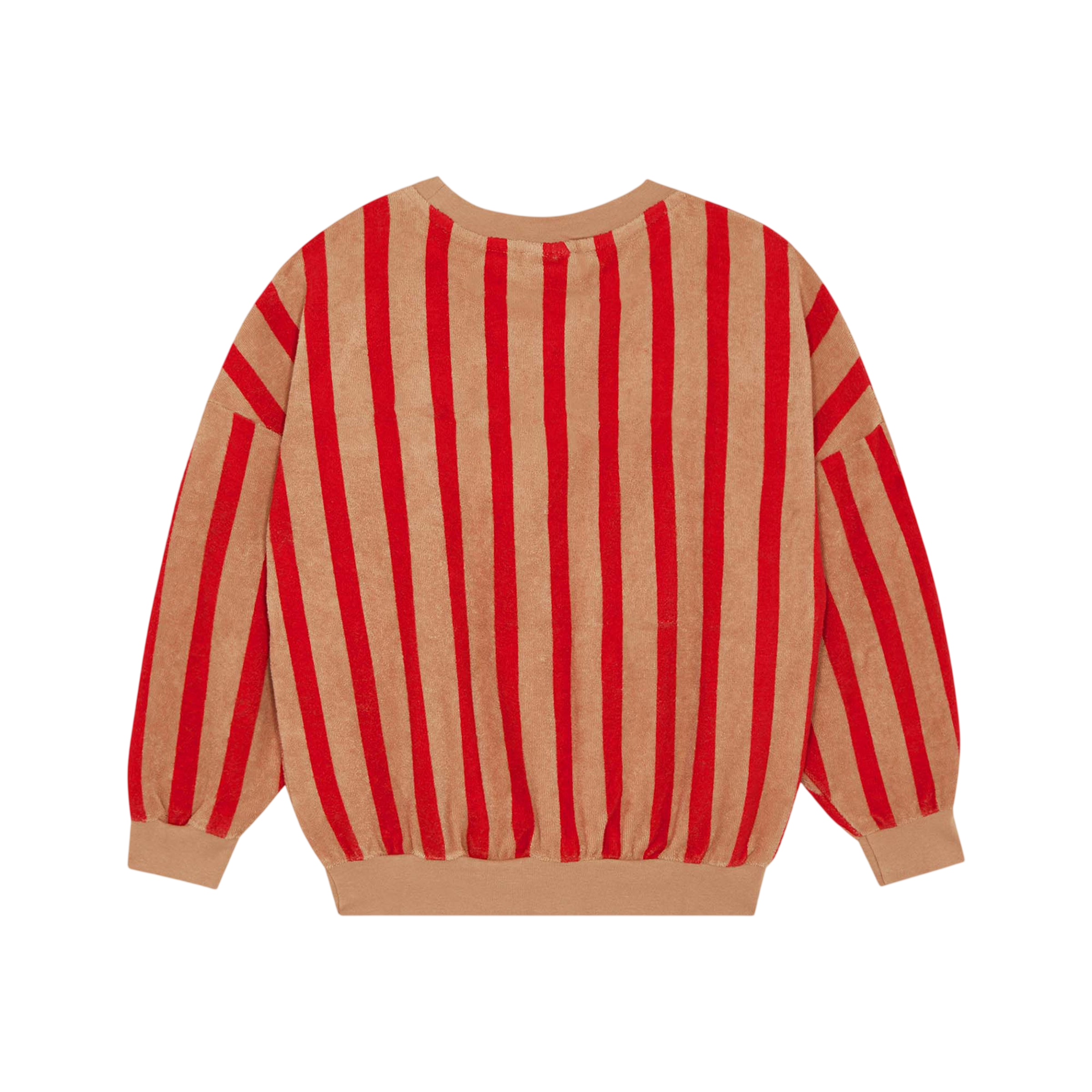 Sweatshirt Red Stripes Camel