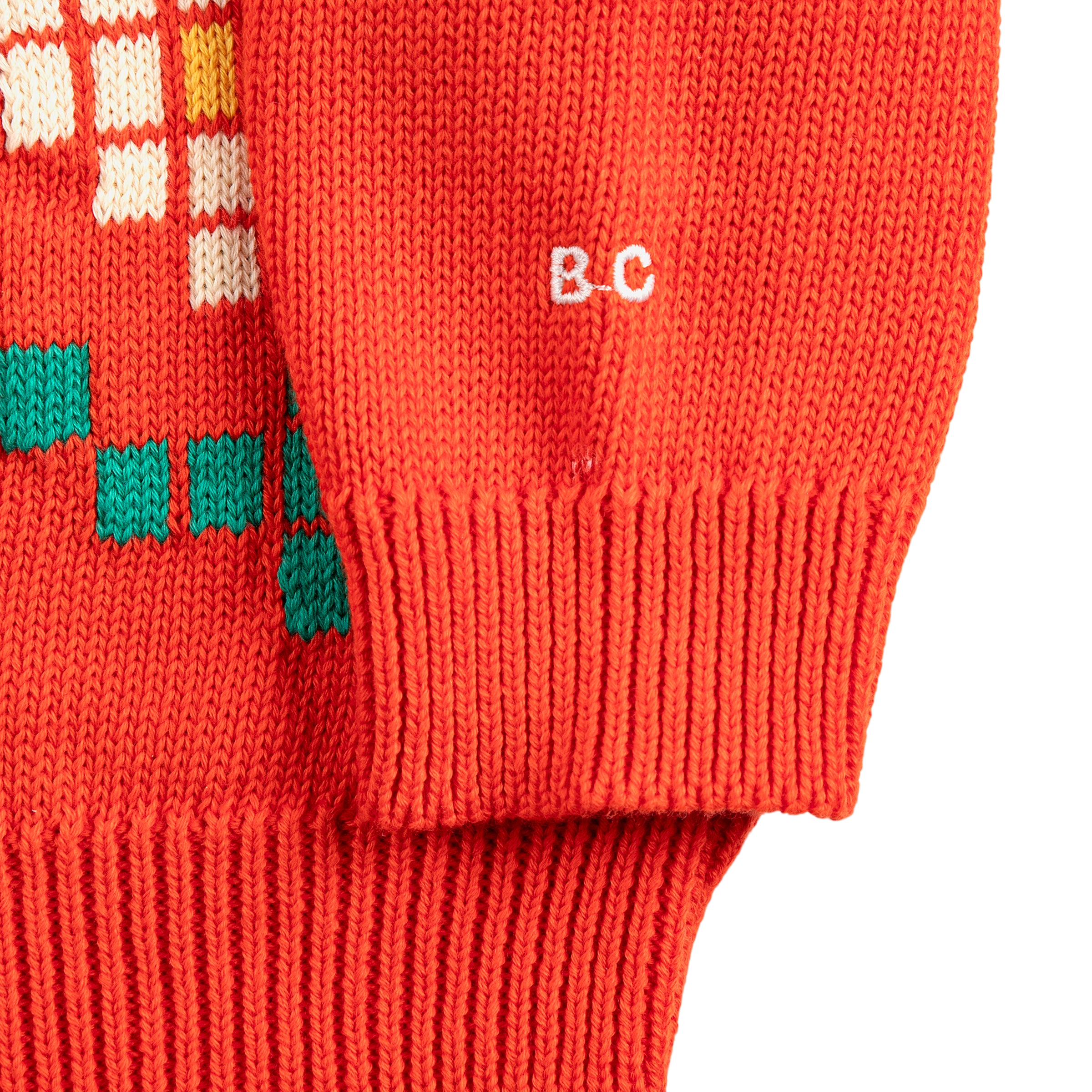 Cardigan Pixel Daisy Red