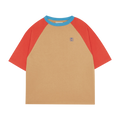 T-Shirt Color Block Red Camel