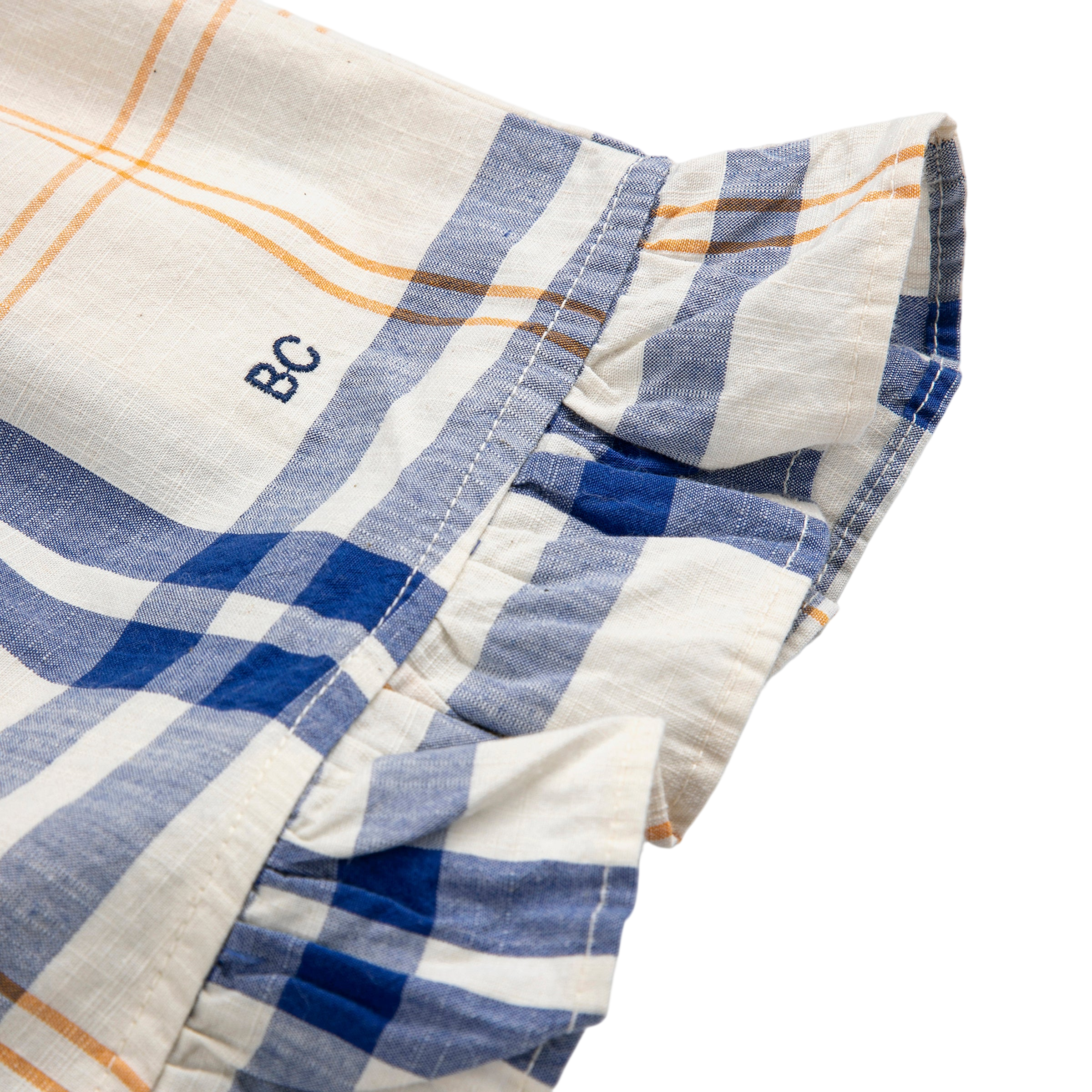 Short Fun Tartan blanc cassé