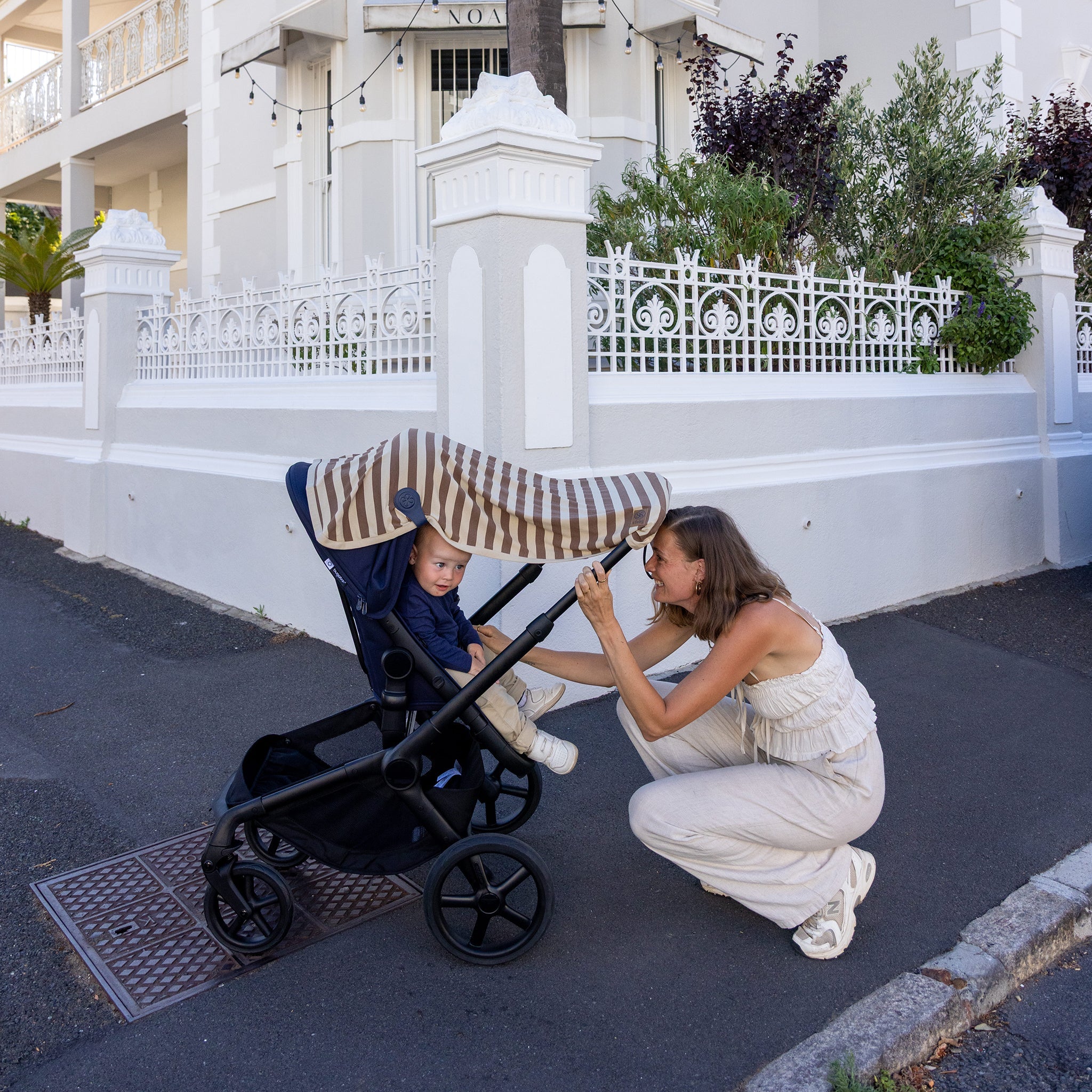 UV Decke Peanut/Sandy Stripe