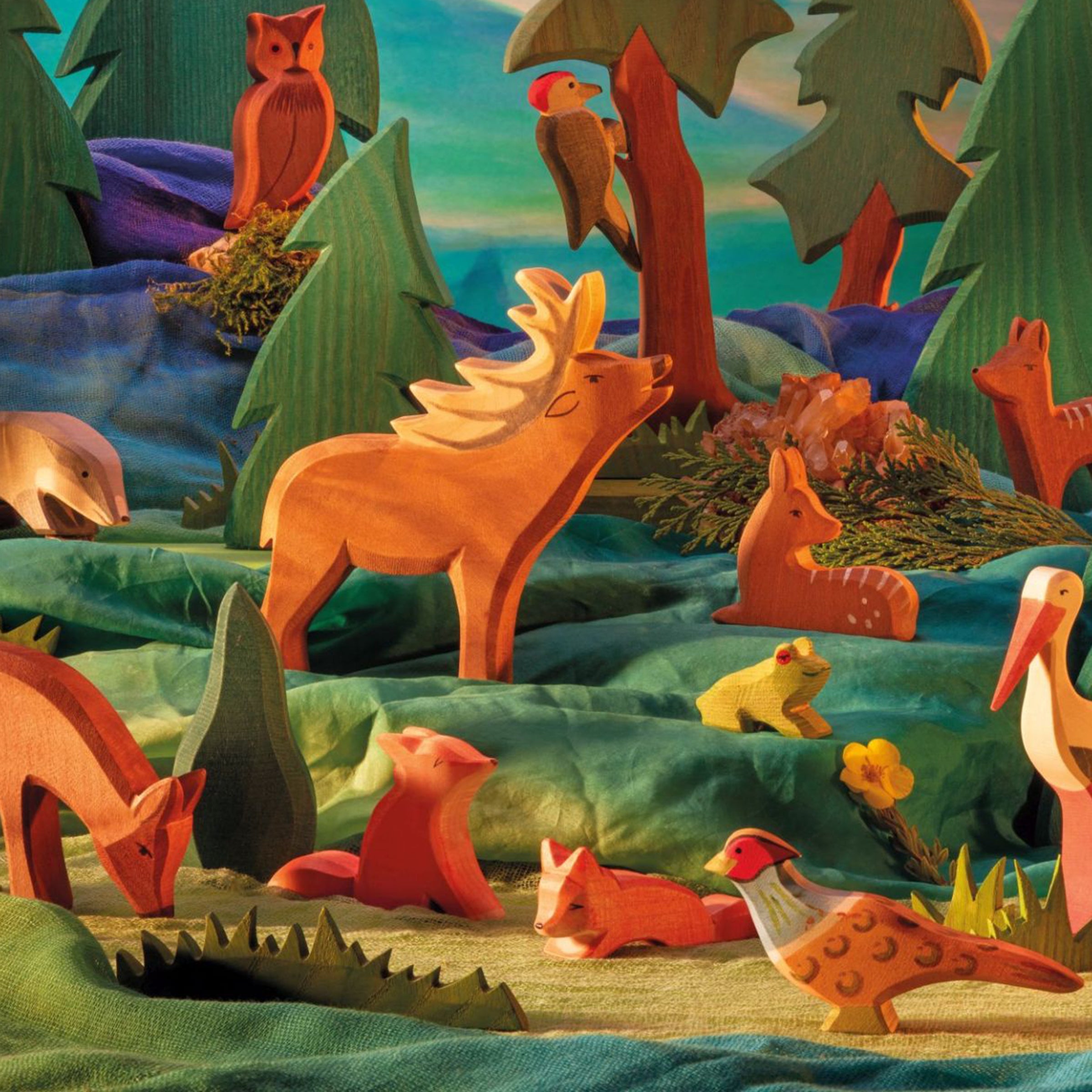 Ostheimer frog sitting wood