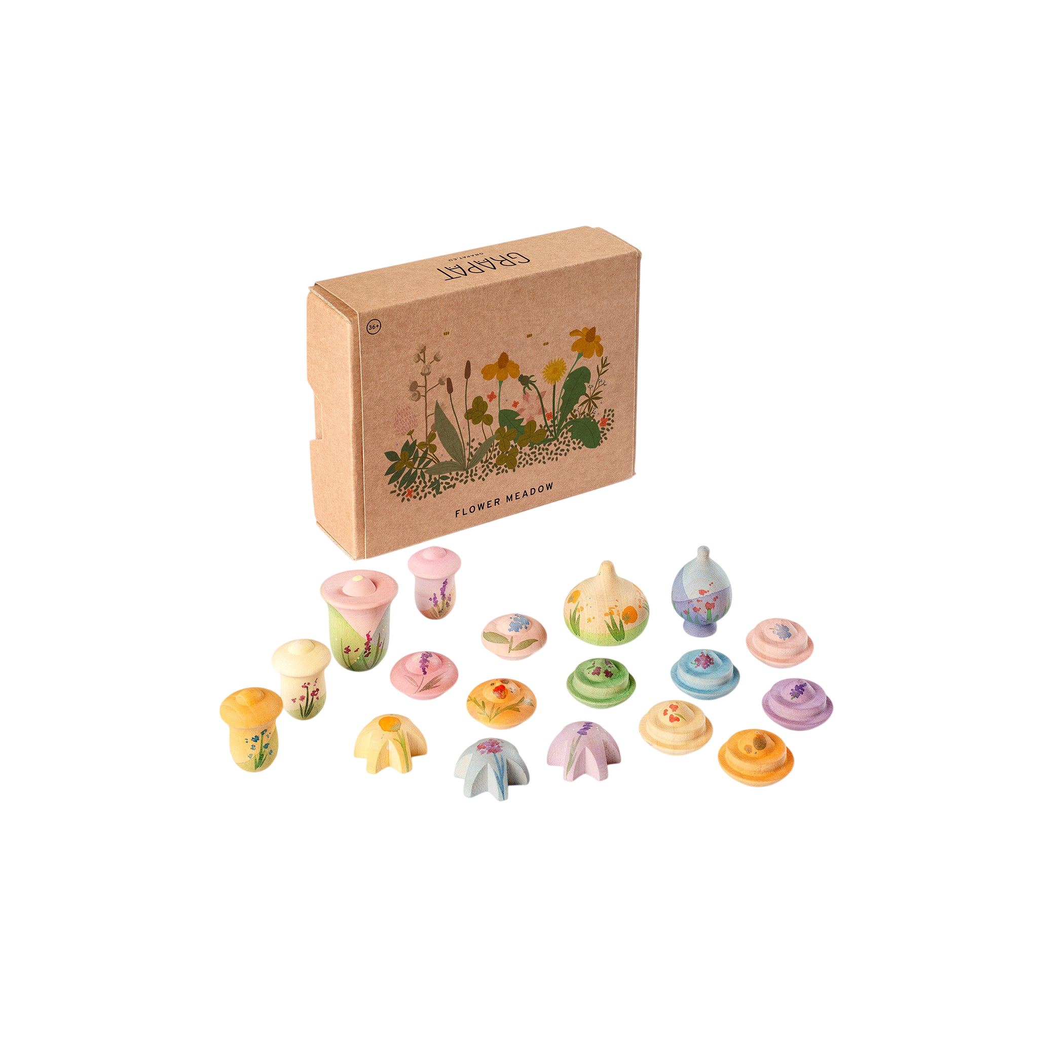Holzfiguren Blumen Flower Meadow Grapat