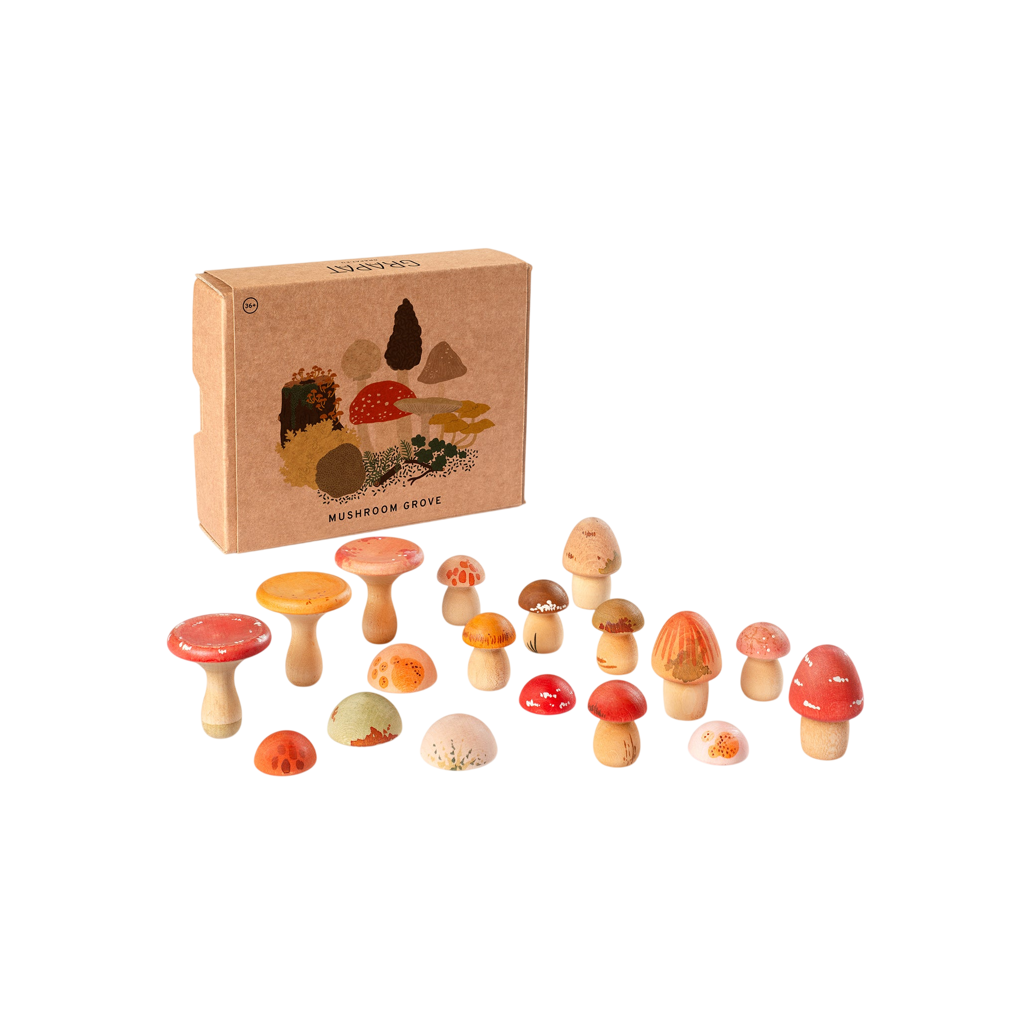 Holzfiguren Pilze Mushroom Grove Grapat