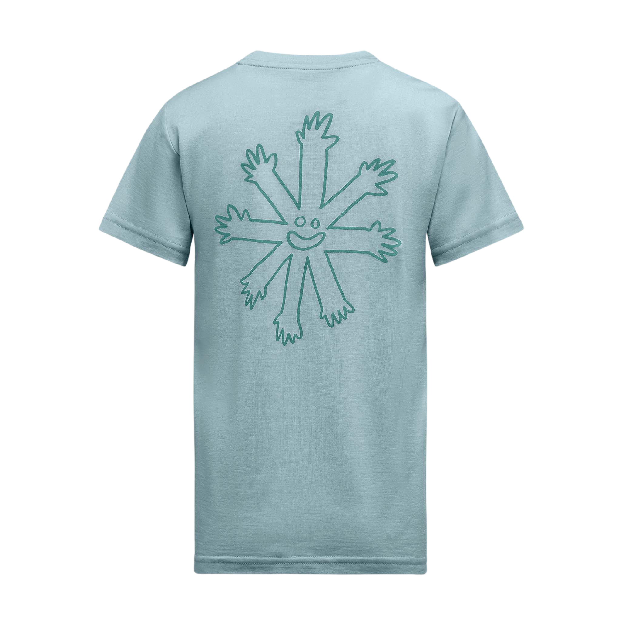 T-shirt Dea Merino "Helping hands" Ice blue