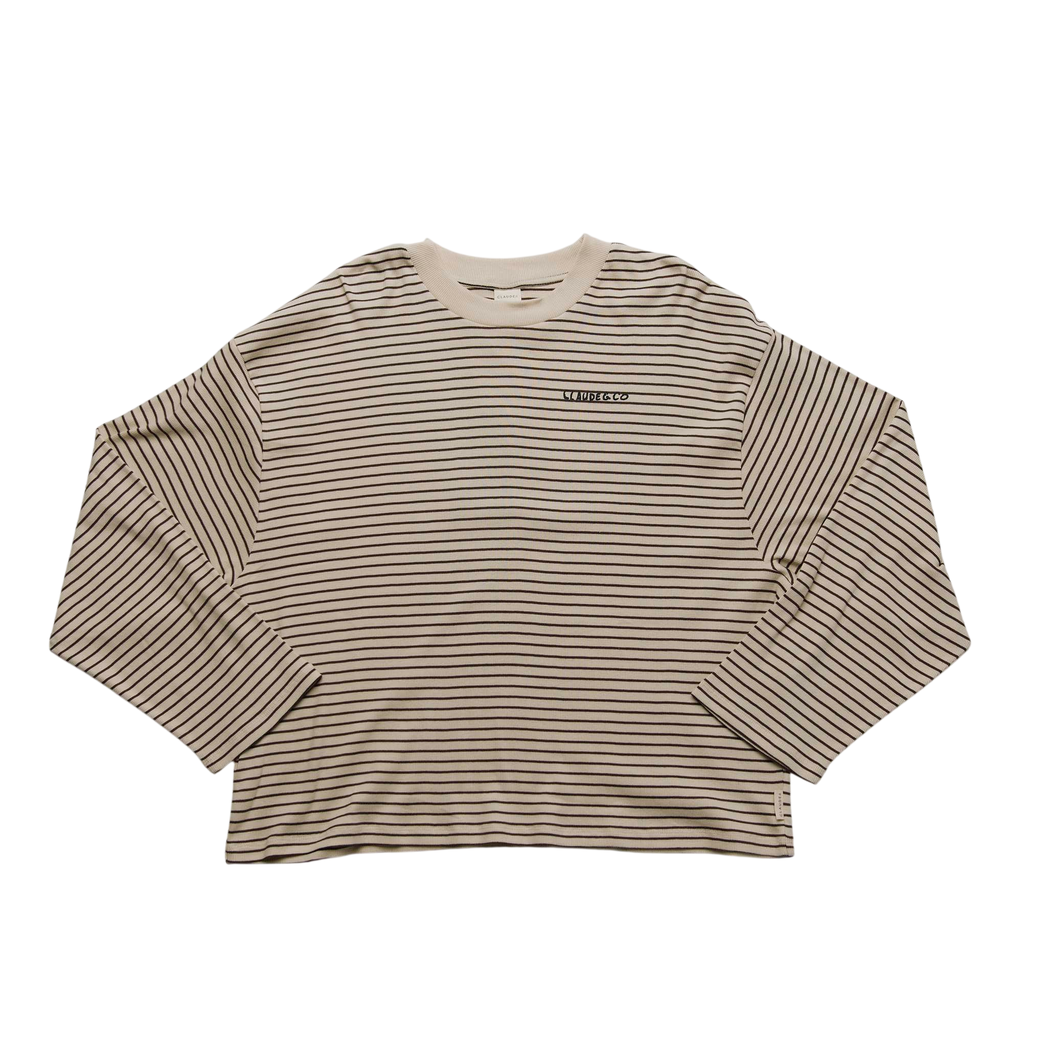 Adult Lenni Coco Stripe Longsleeve Tee Coco & Cream