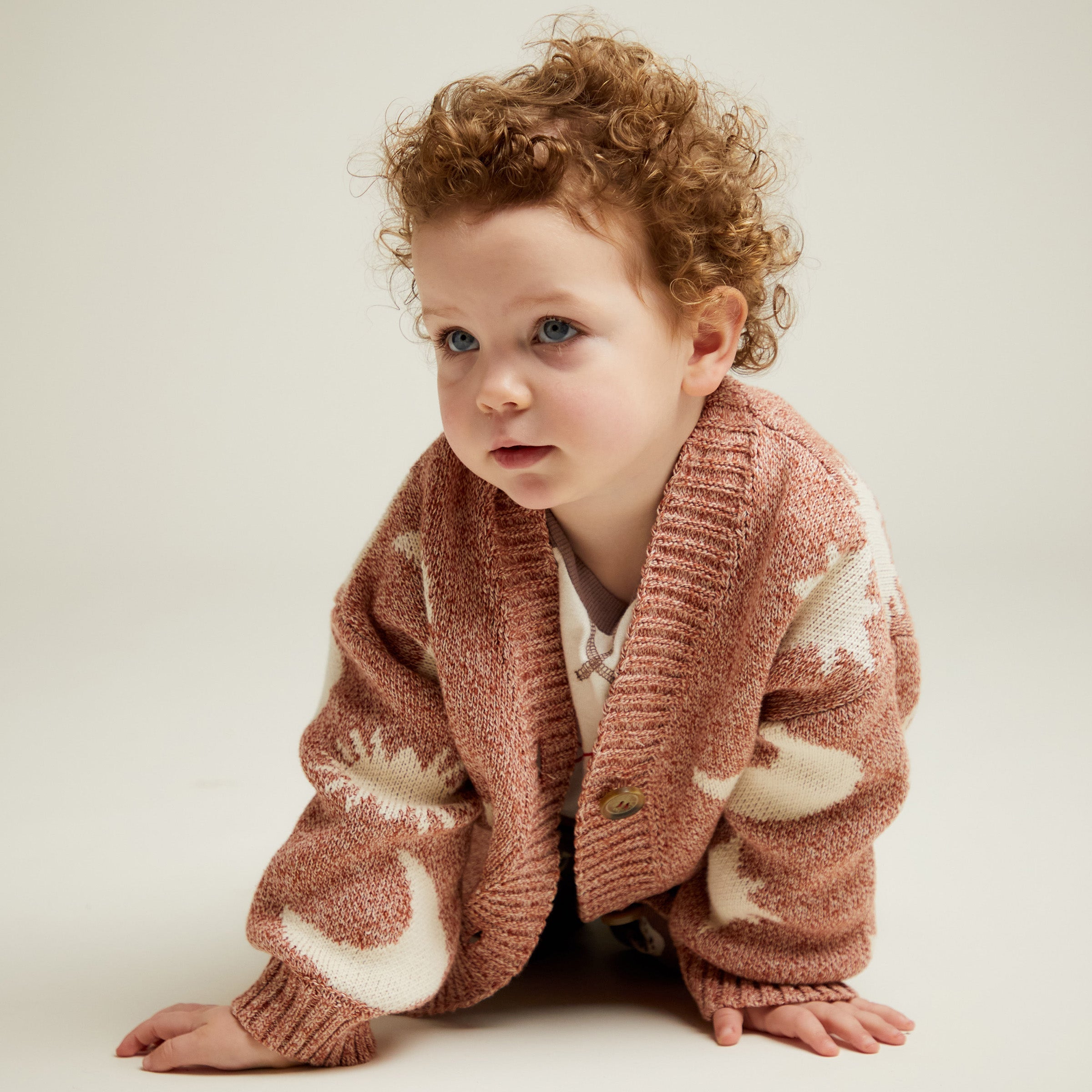Cozmo Russet Moon Star Cardigan Russet