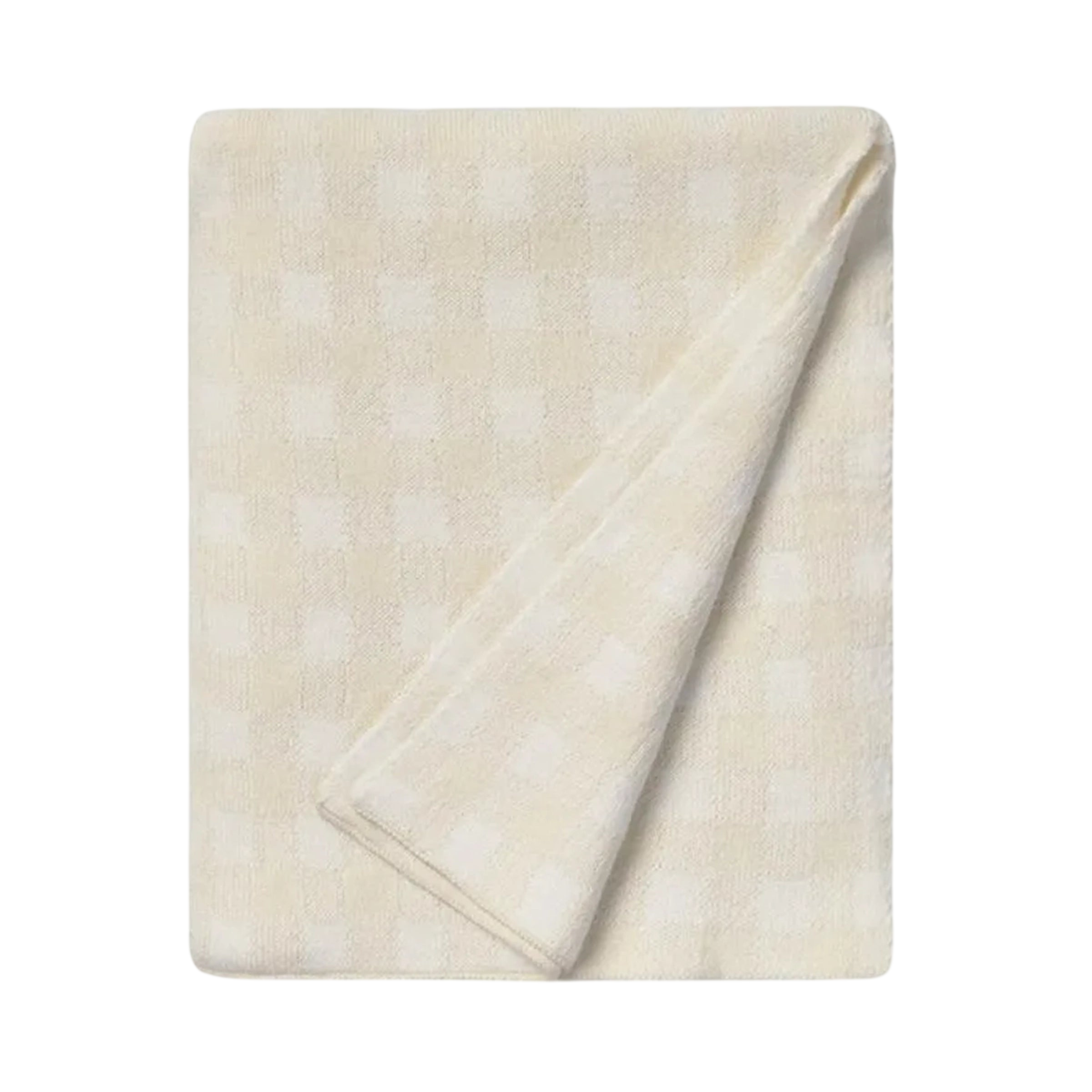 Strickdecke Vichy Ivory