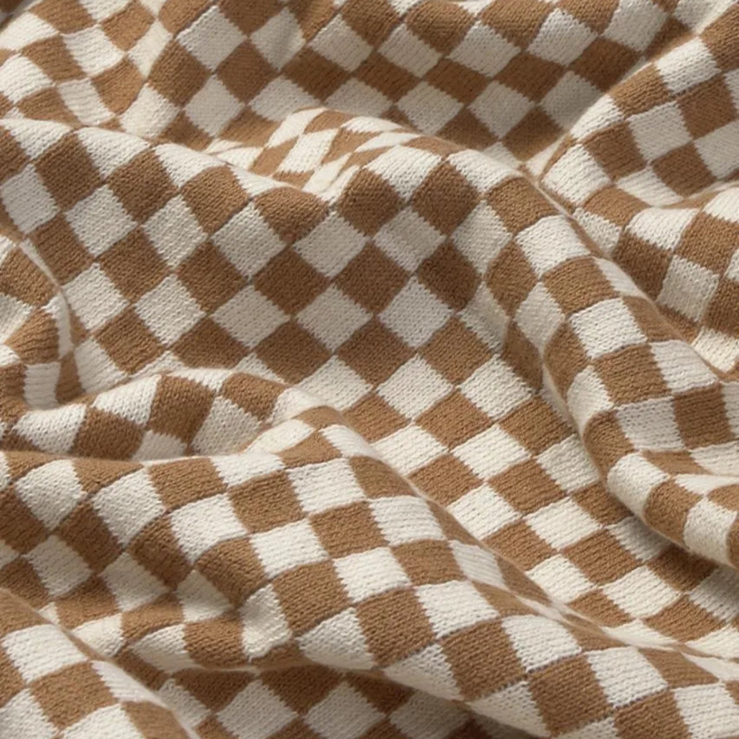 Strickdecke Tiles Toffee