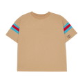 T-Shirt Bicolor Bands Camel
