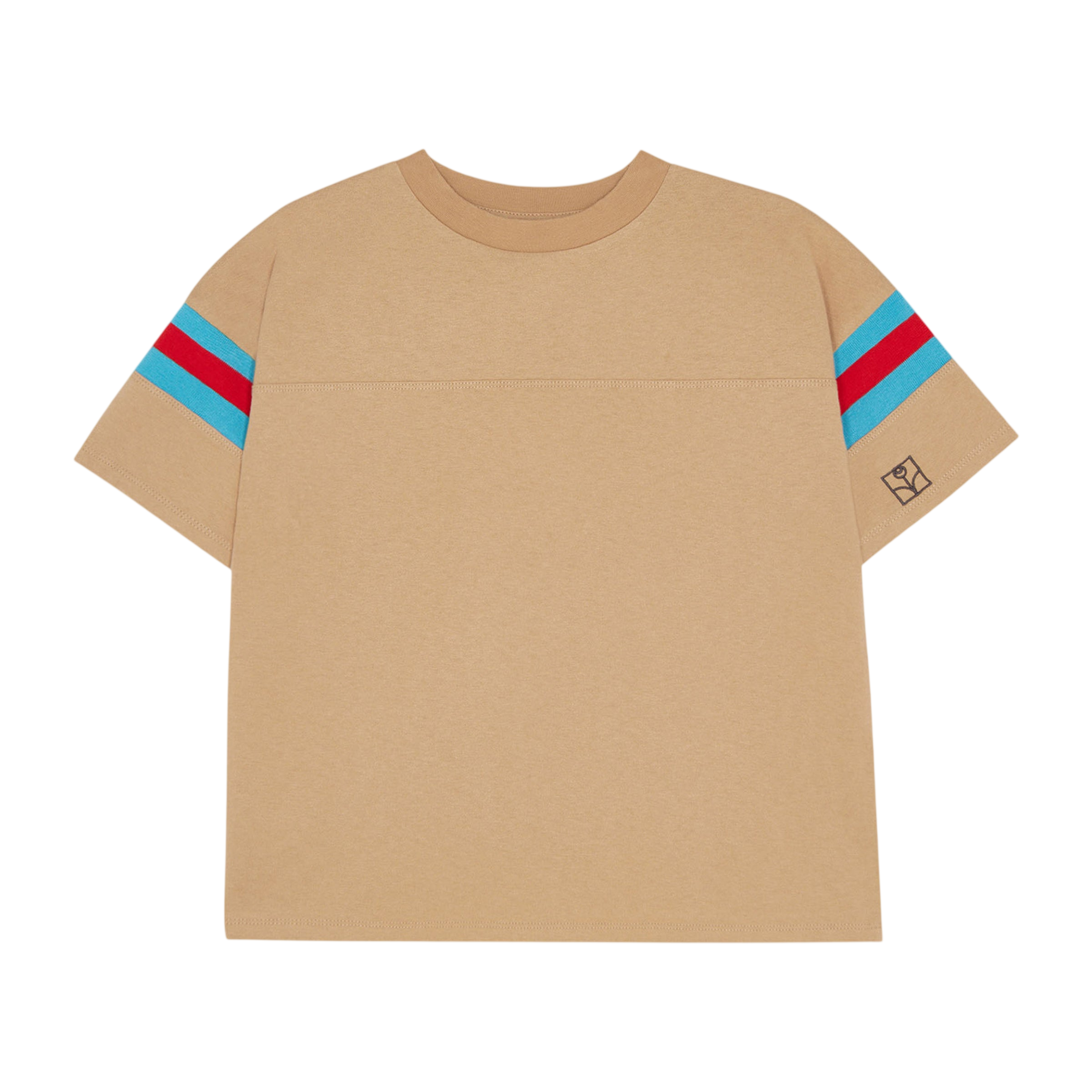 T-shirt Bicolor Bands Camel