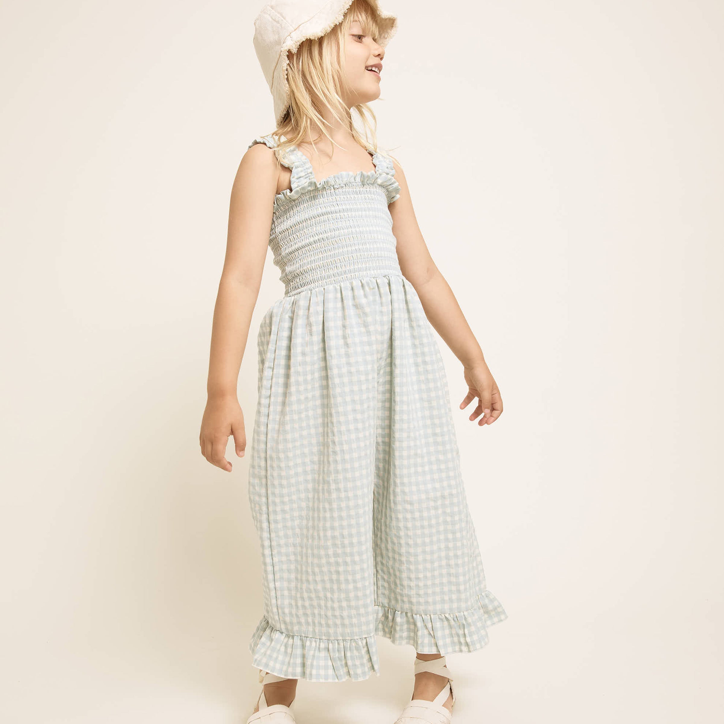 Monopièce vichy aqua