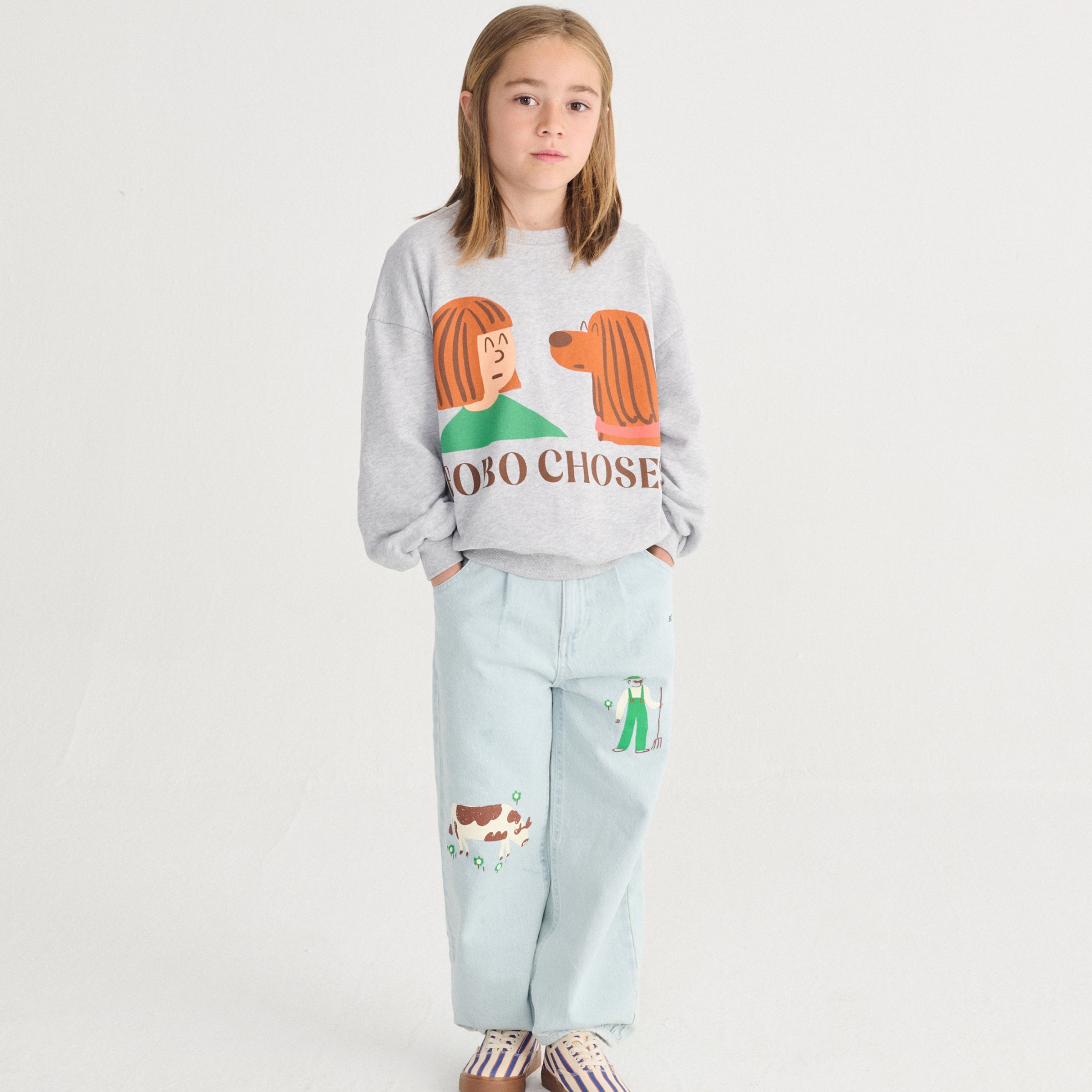 Sweat-shirt Friends In A Pickle Gris anthracite