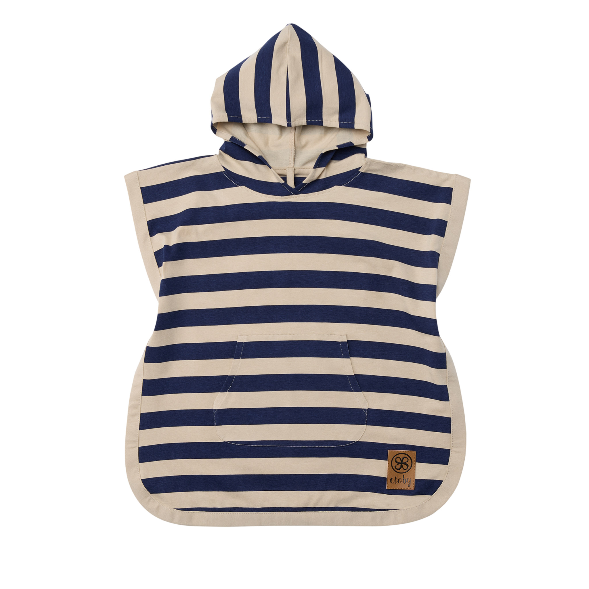 UV Poncho Navy/Sandy Stripe