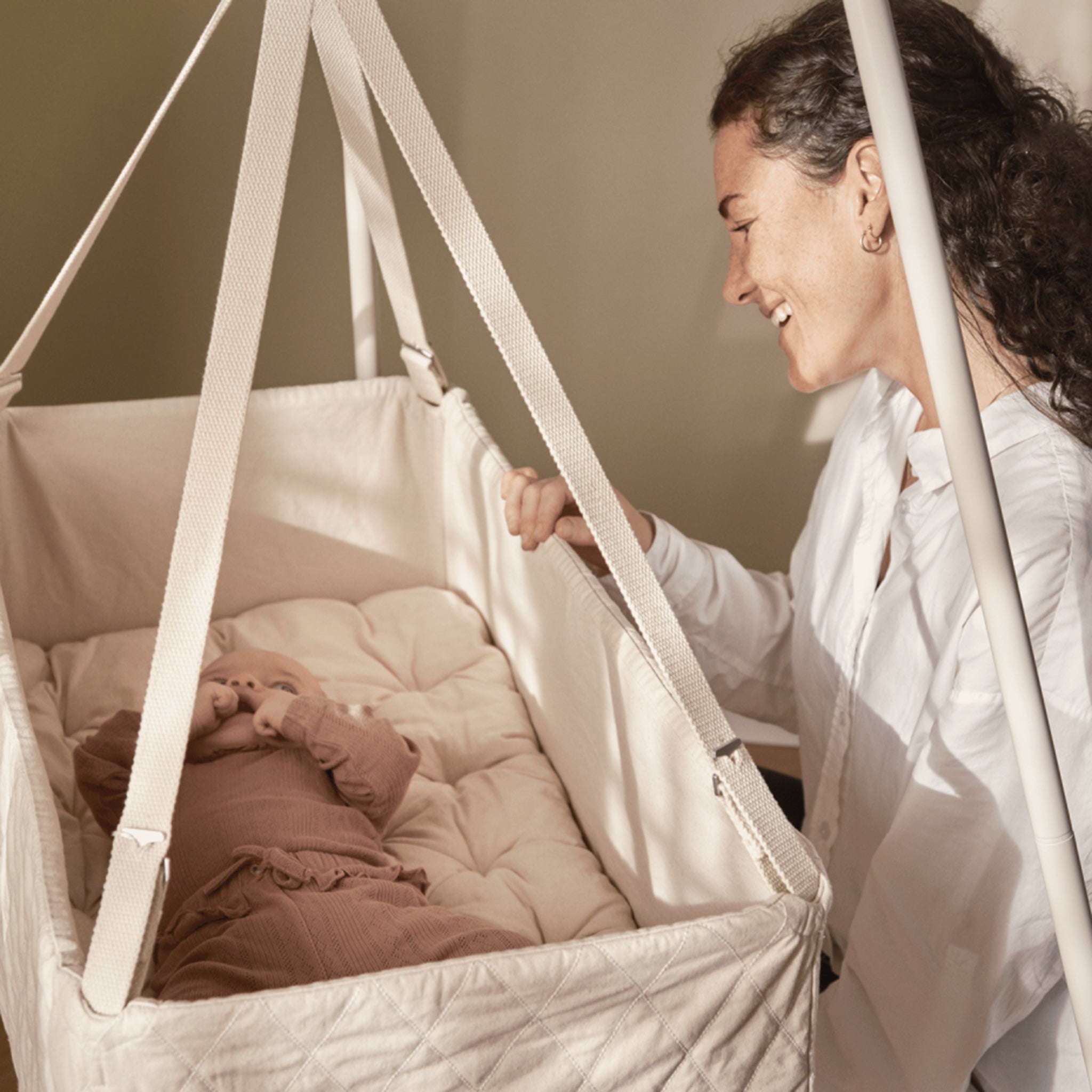 Sprungfeder für Wiege und Zwillings-Federwiege Grau