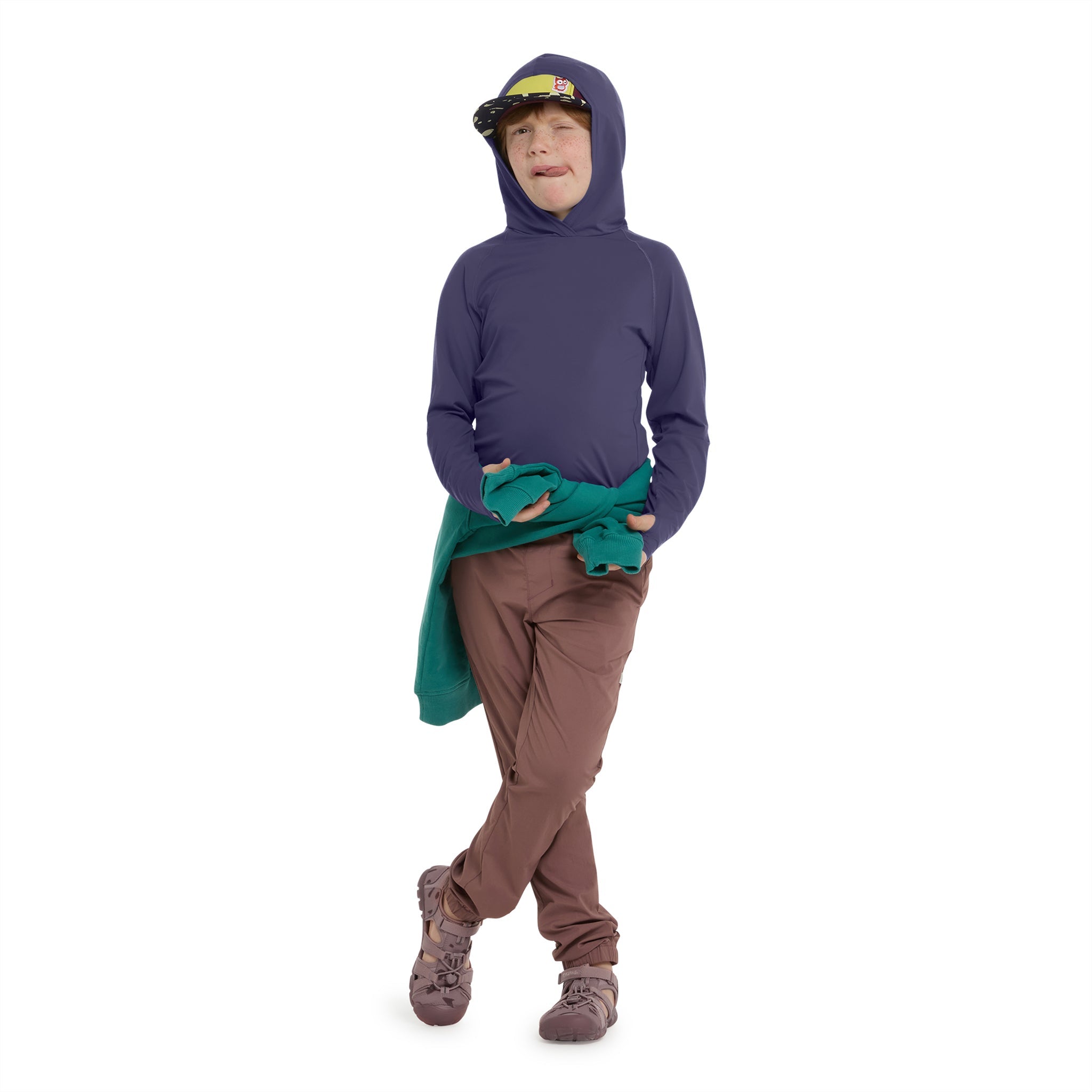 Longsleeve mit Kapuze Lika Tech True navy