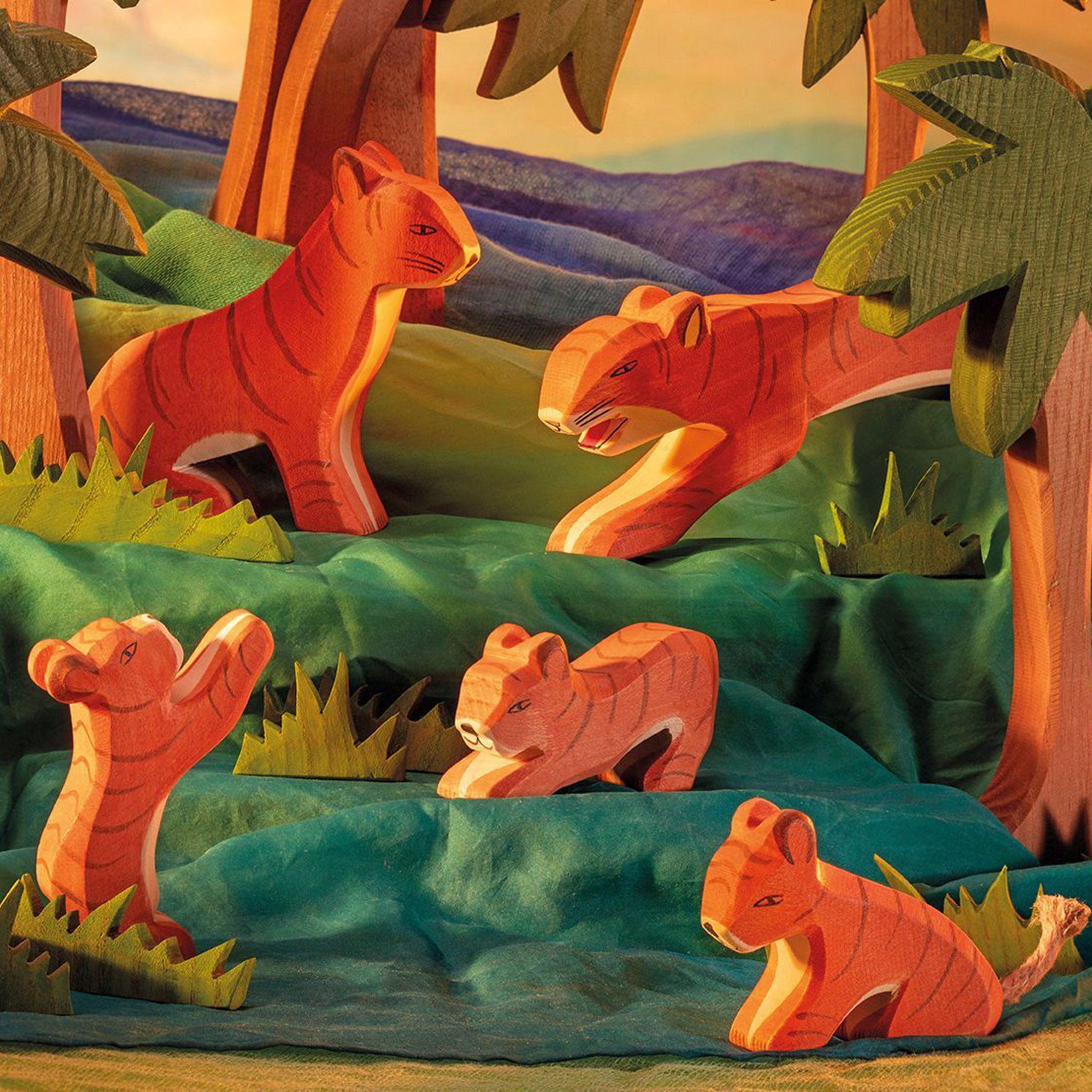 Ostheimer tiger jumping wood