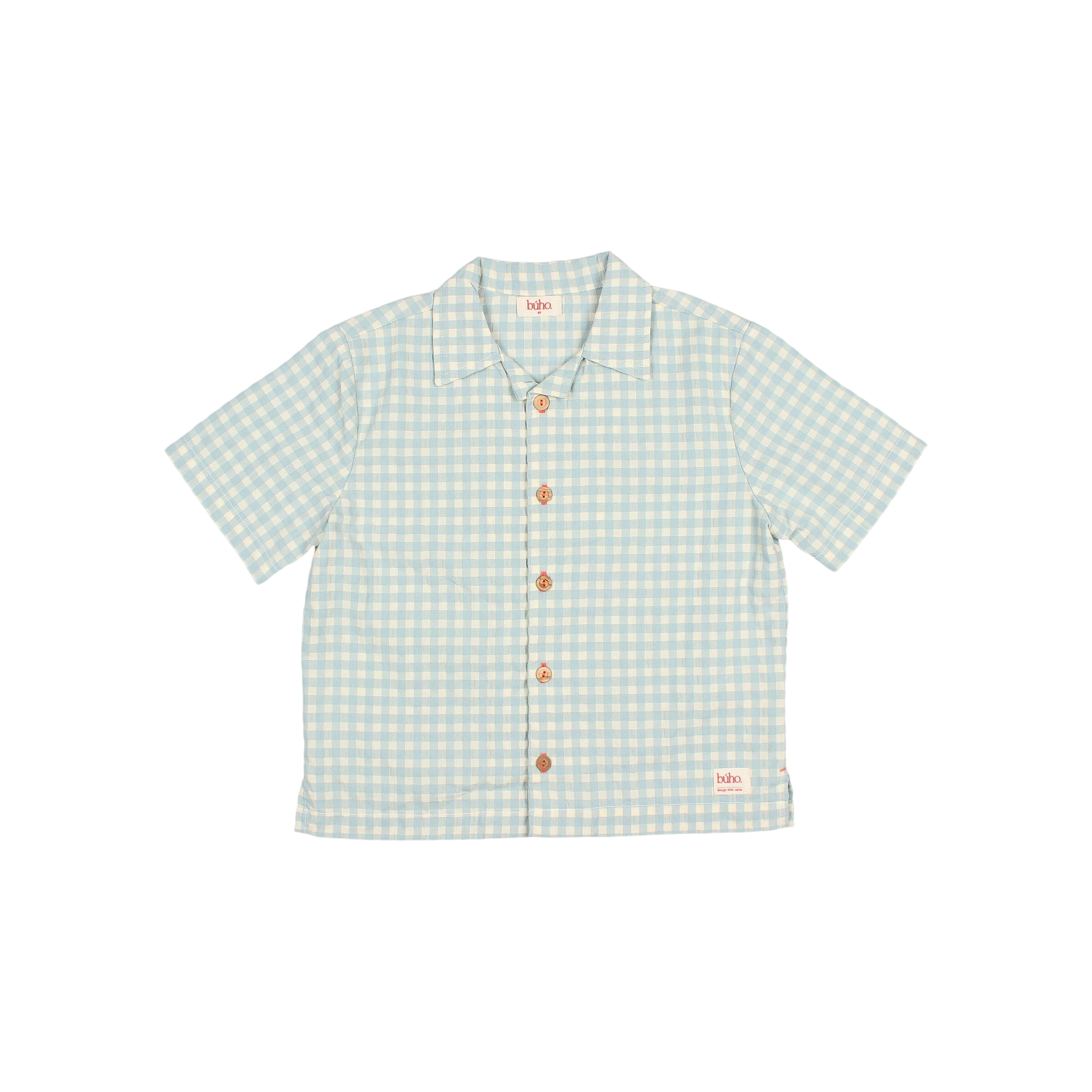 Hemd Gingham Aqua