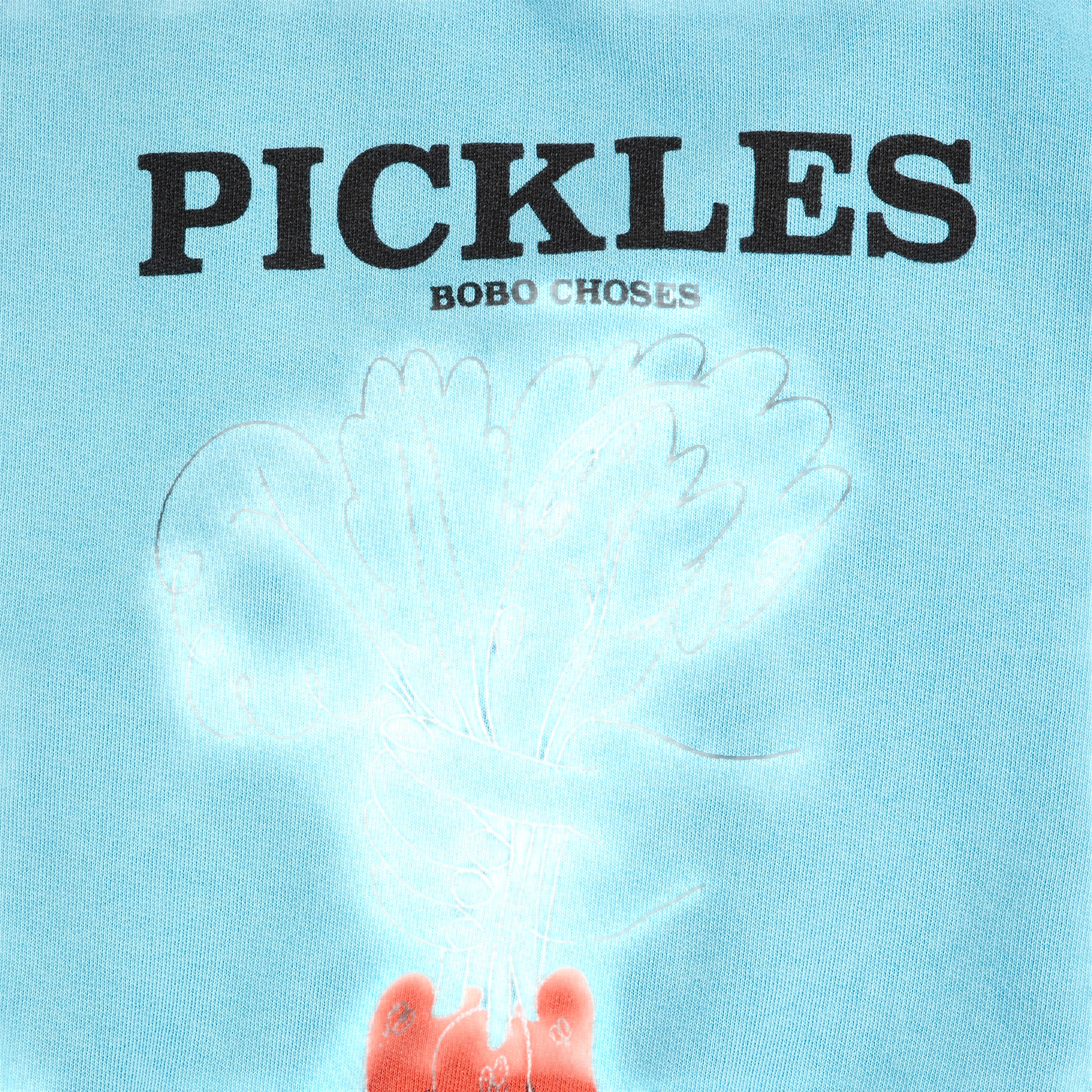 Sweat-shirt Bunch Of Vegetables Light Blue