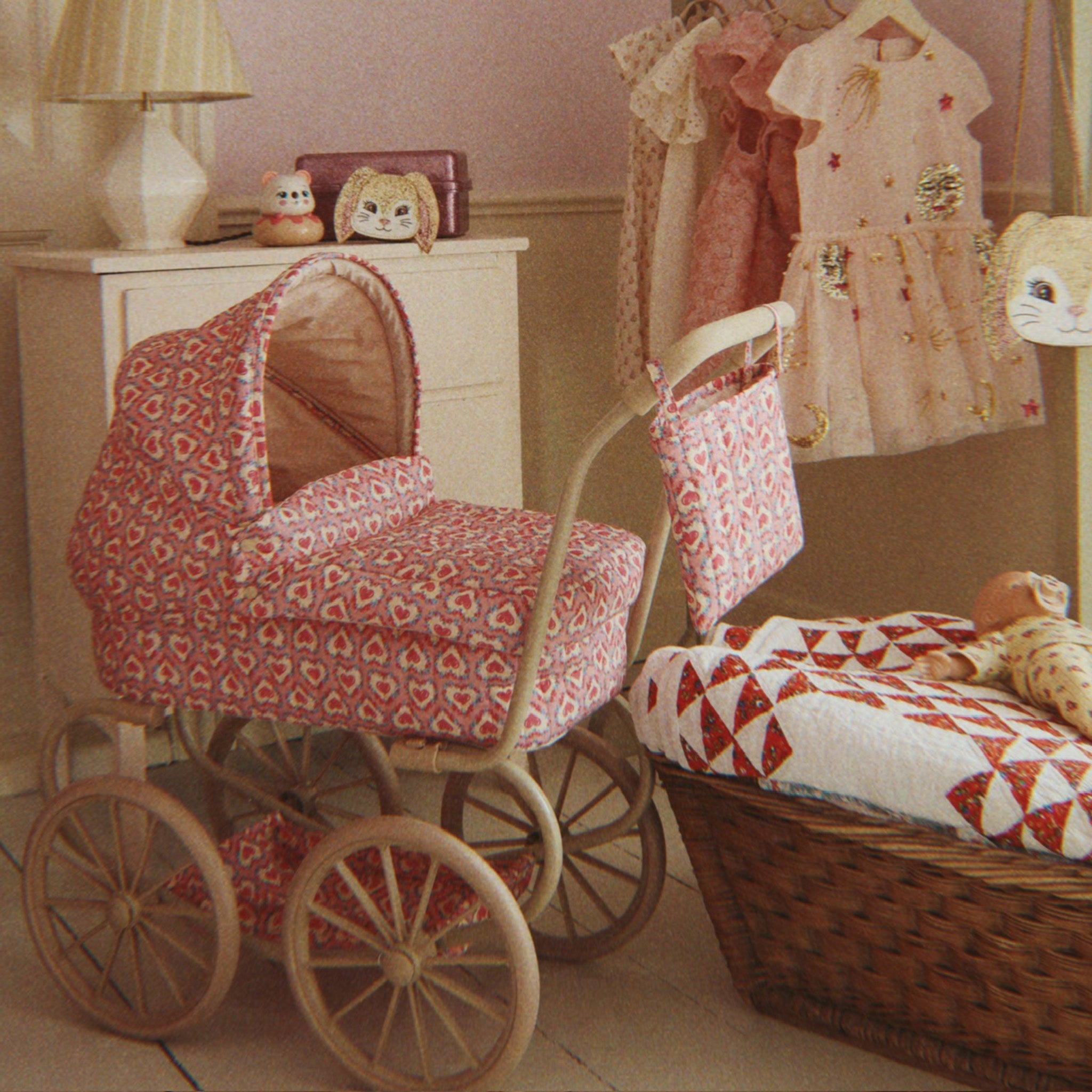 MINNIE DOLL PRAM FELICE ROSE