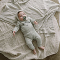 Baby Leggings Rib Cuff Pistachio
