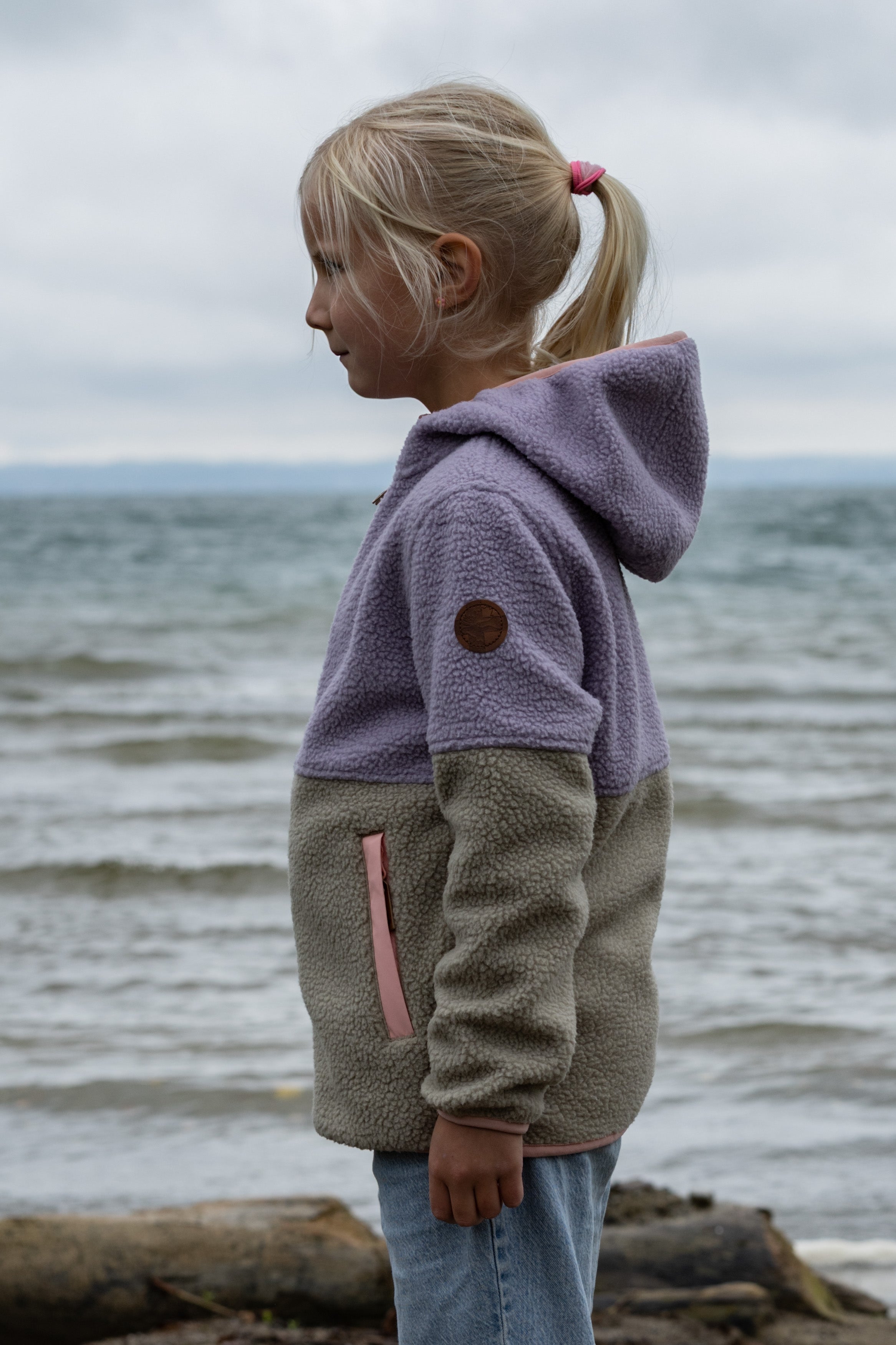 Chips kids sherpa fleece lavender aura