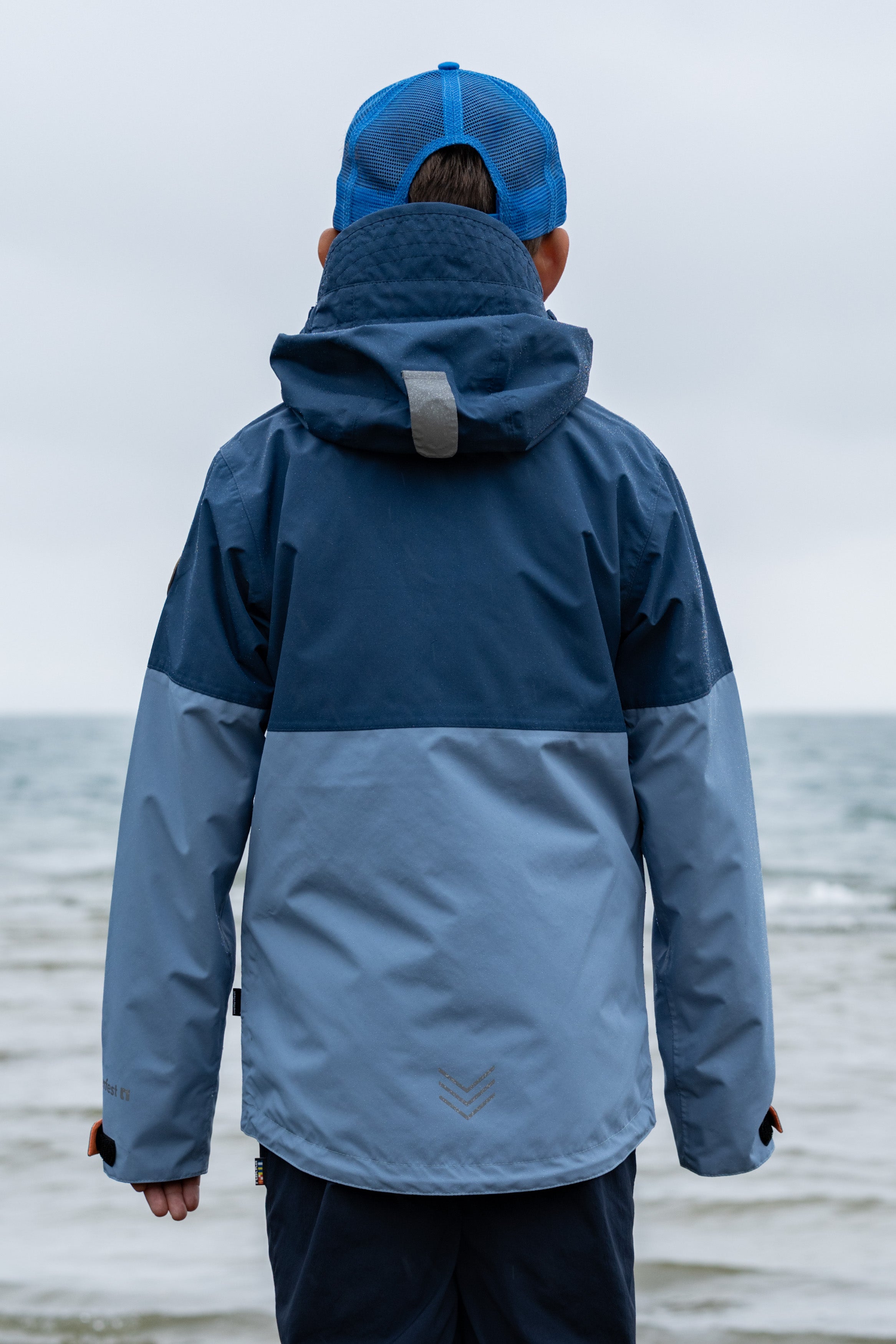 Puck veste de pluie pour enfants dark denim