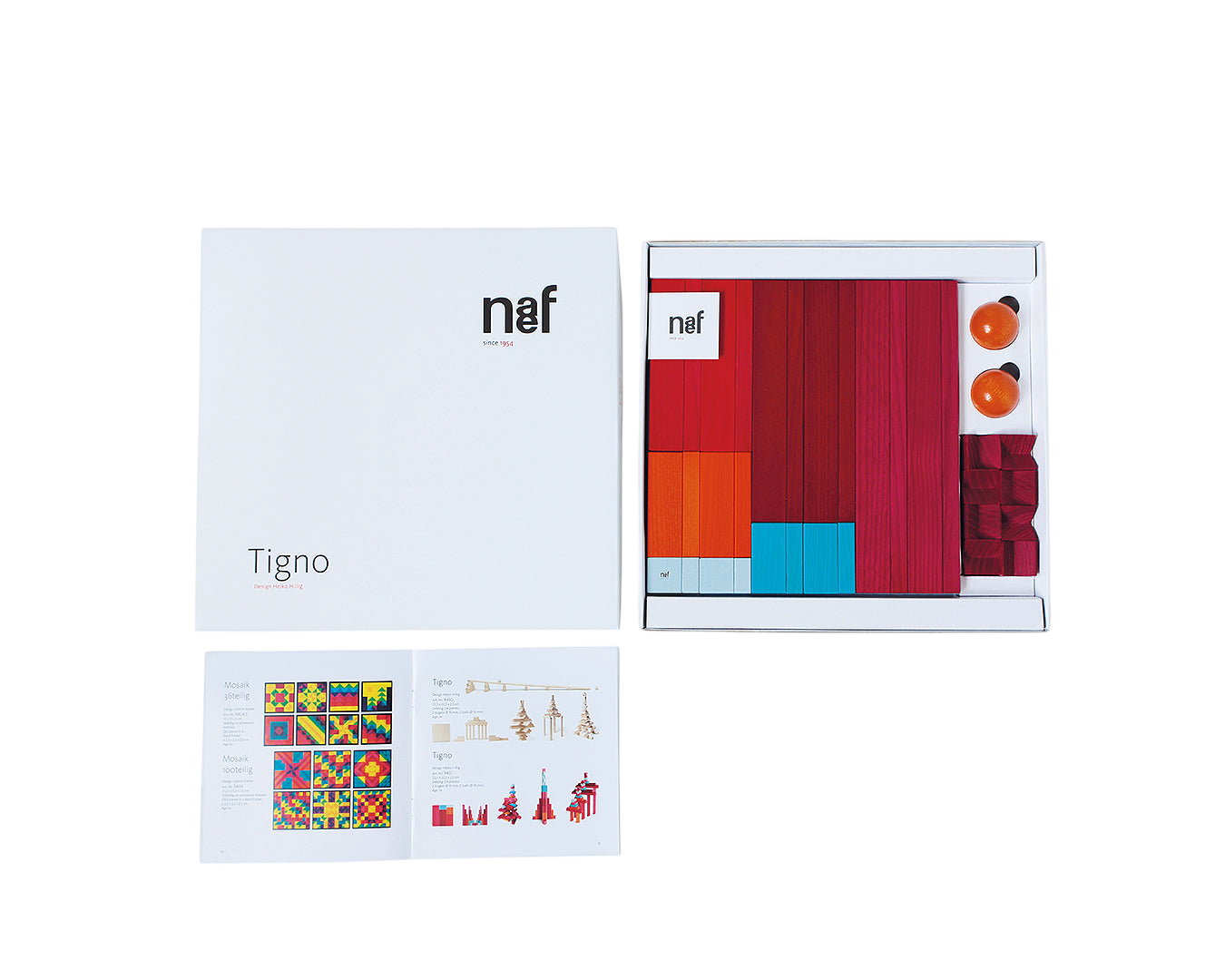 Naef cubes en bois Tigno coloré frêne