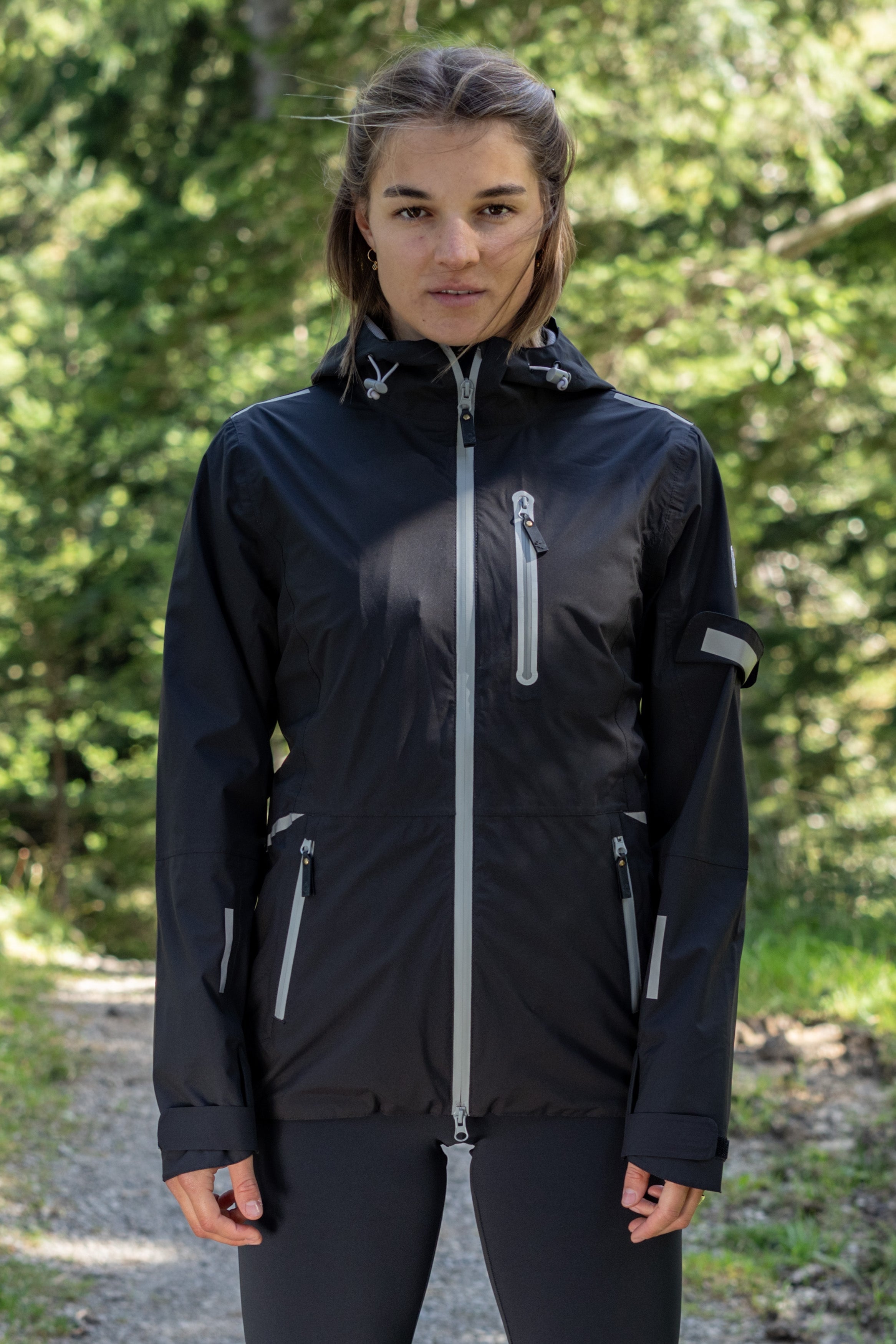 Women's rain jacket Trailblaze black