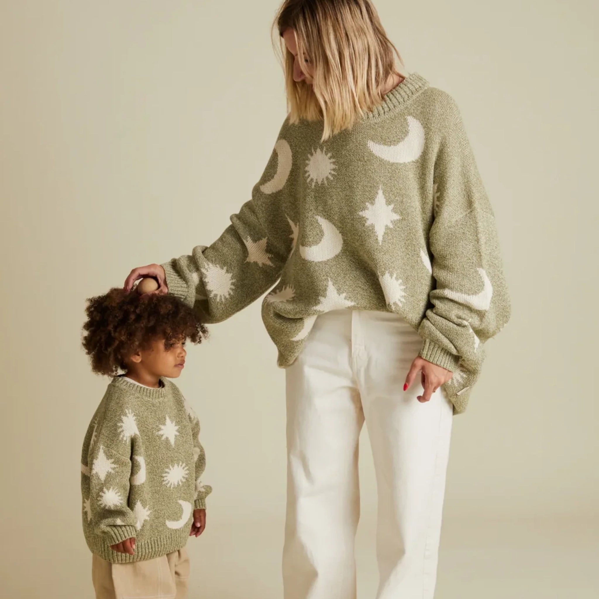 Pullover Cozmo Moon & Stars Matcha