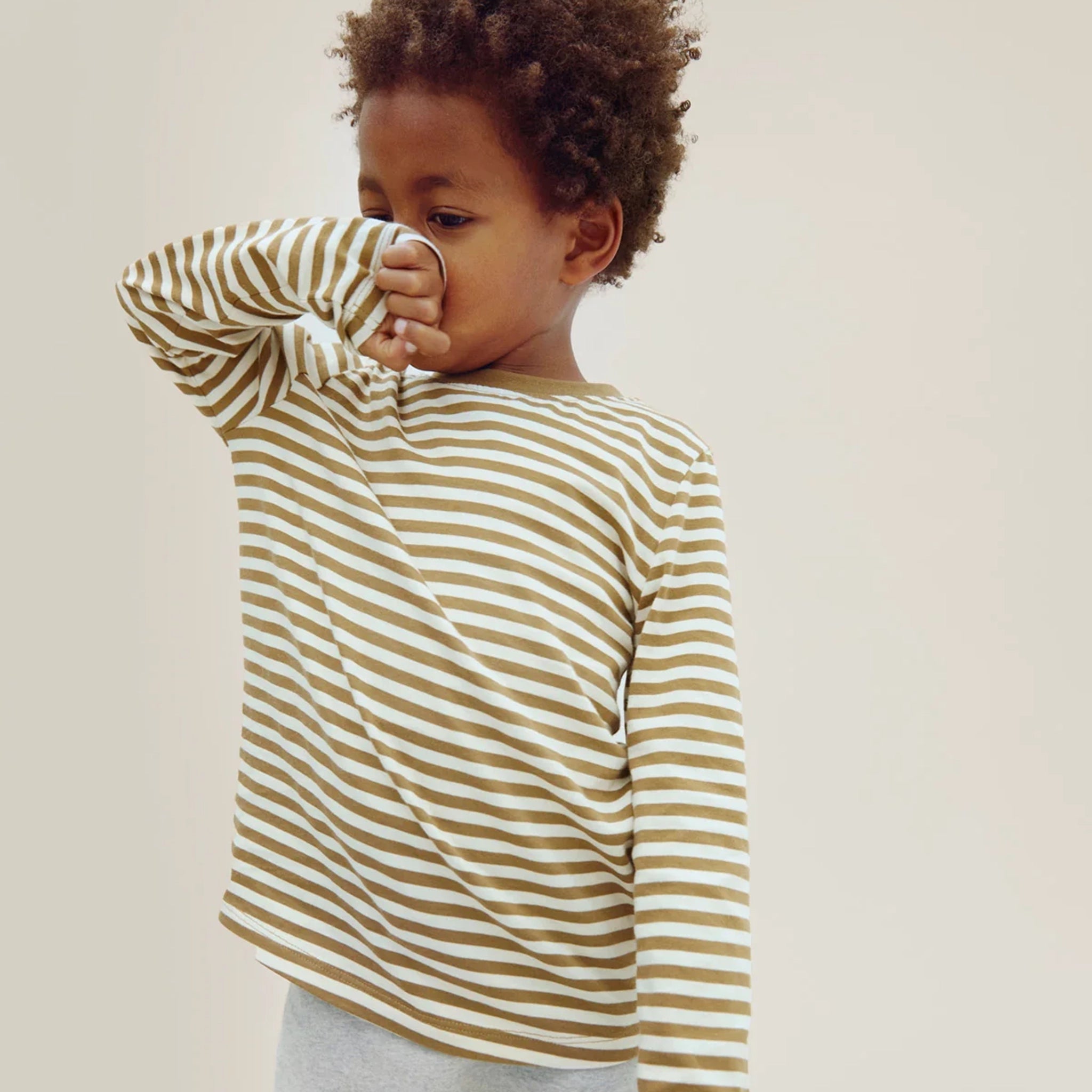 Langarmshirt Woody Cream