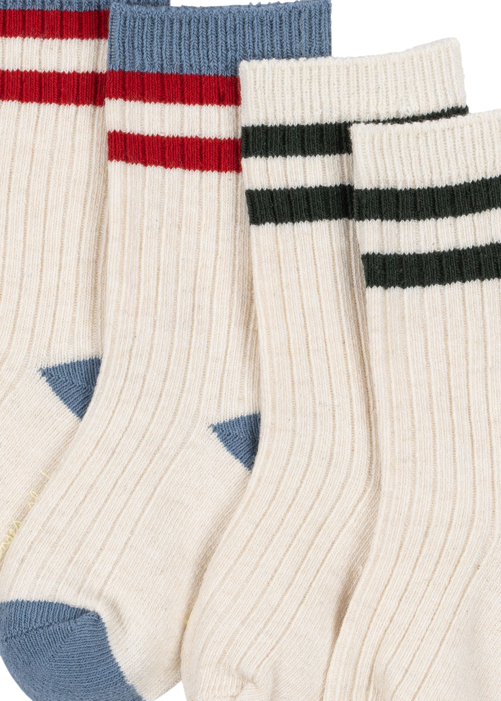 2 PACK CHAUSSETTES À CÔTES BLEU PERLE