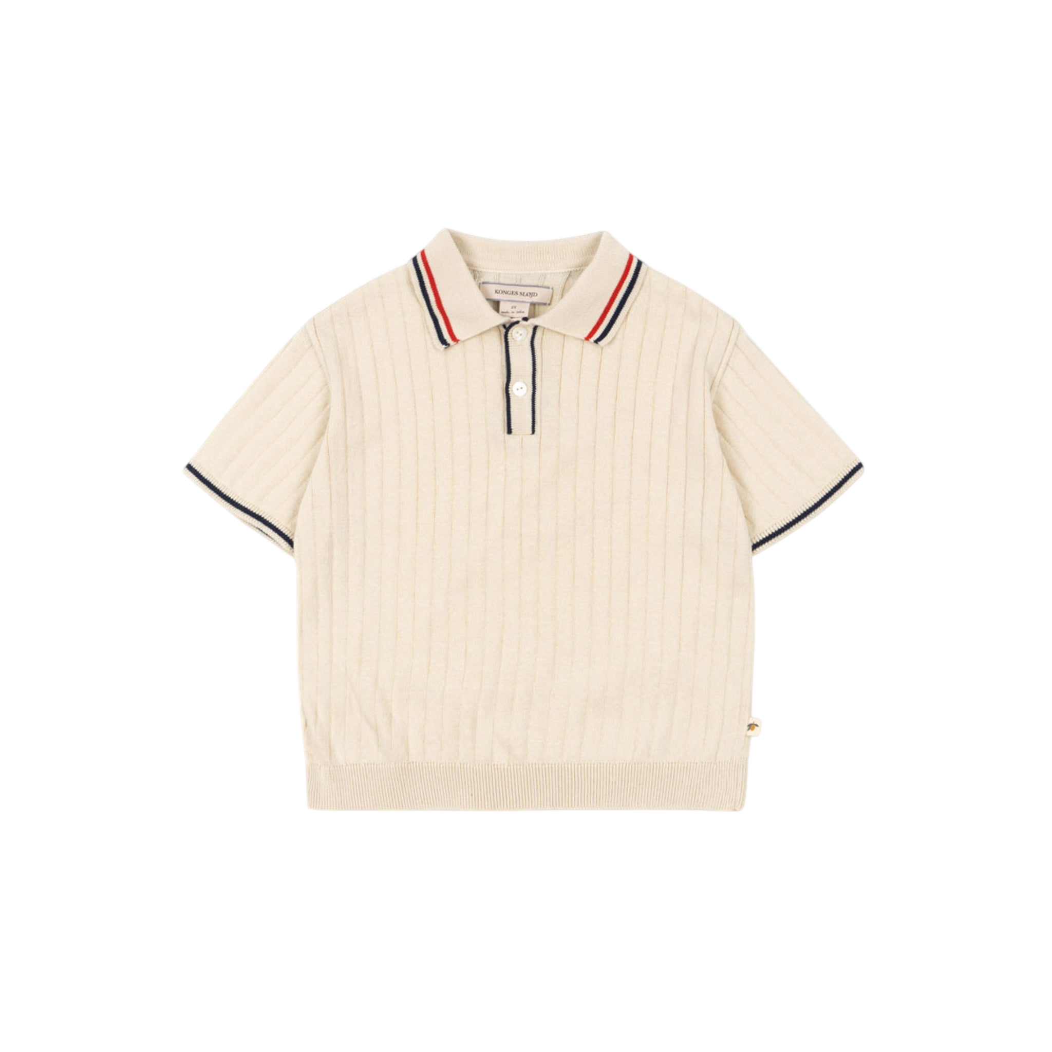 MIO KNIT POLO GOTS ALMOND MILK