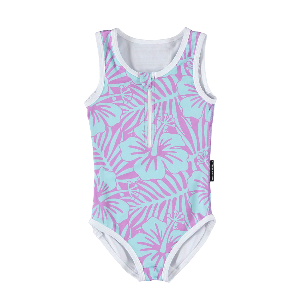 UV50+ MAILLOT DE BAIN VIOLET HIBISCUS