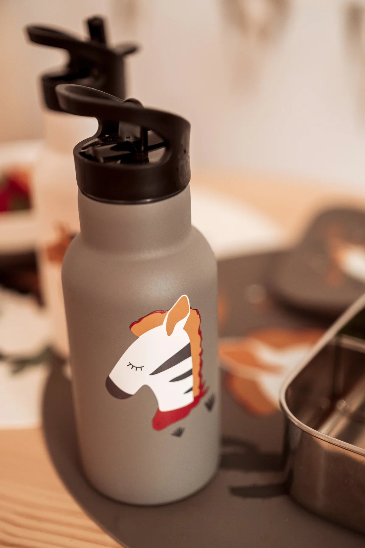 Zebra drinking bottle