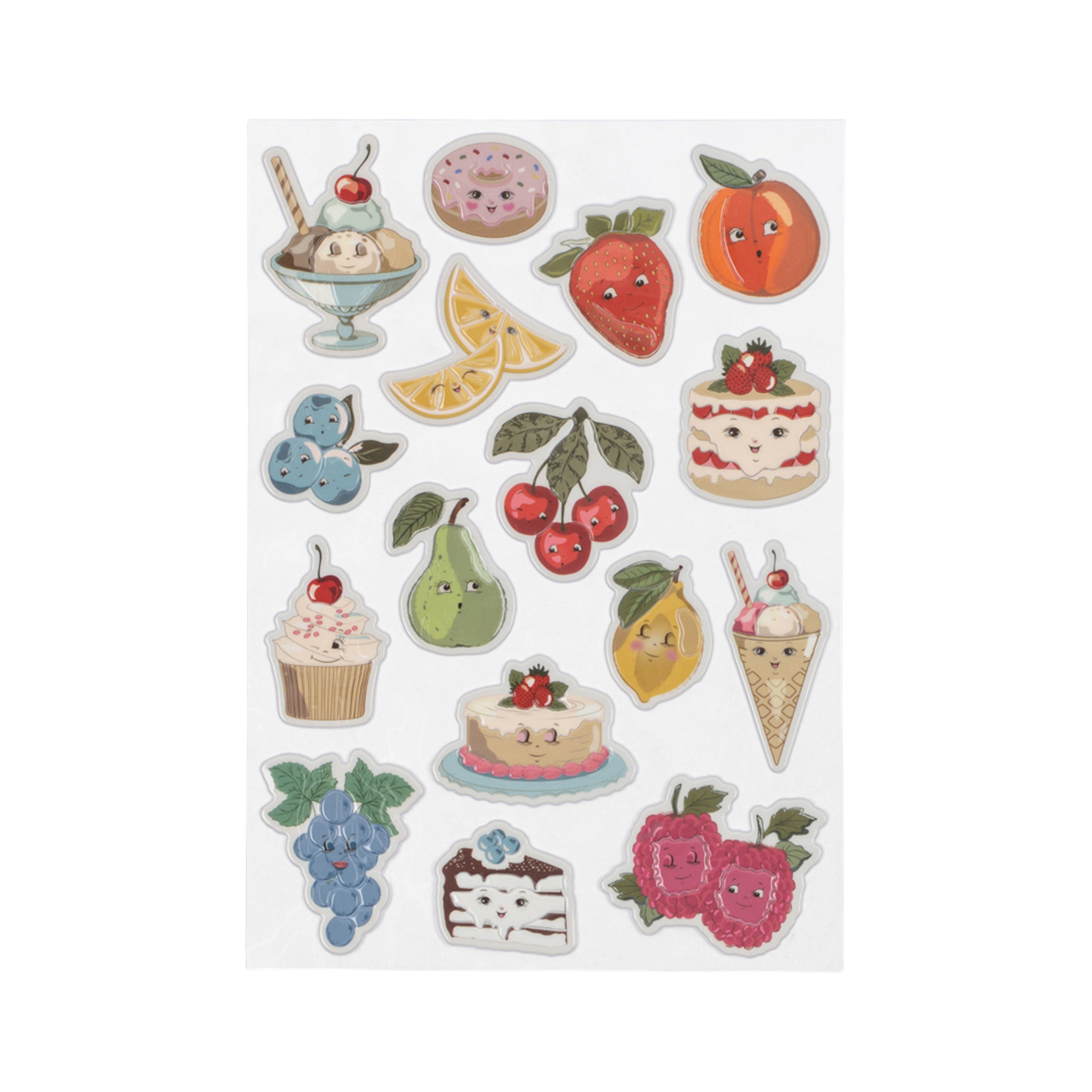 Sticker-Set Puffy Fruity