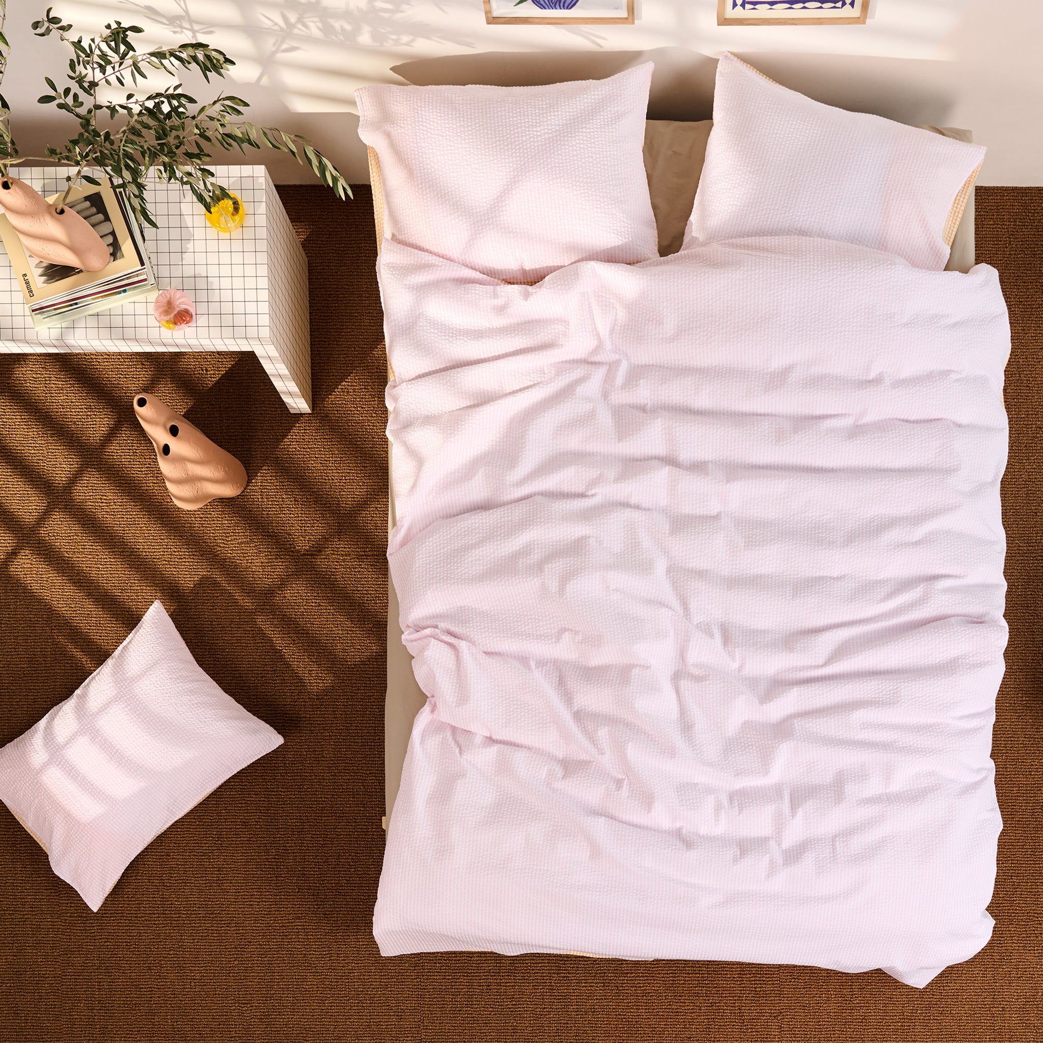 Kissenbezug Enea  apricot/pink