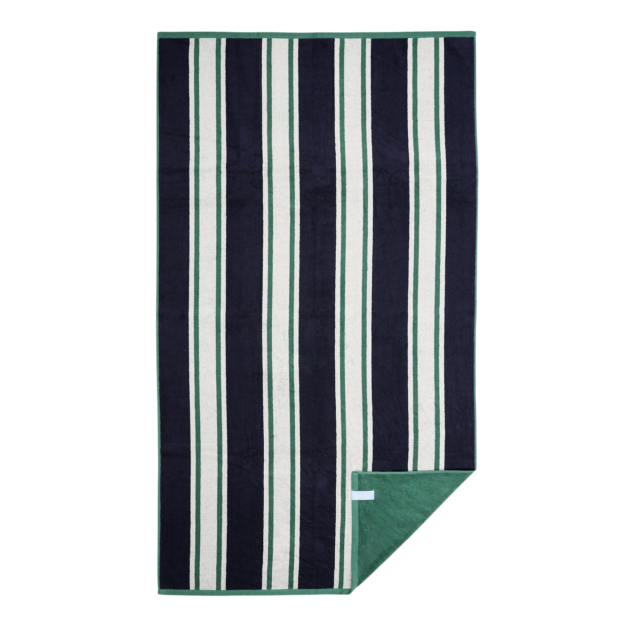 Strandtuch Ada indigo/jade/undyed