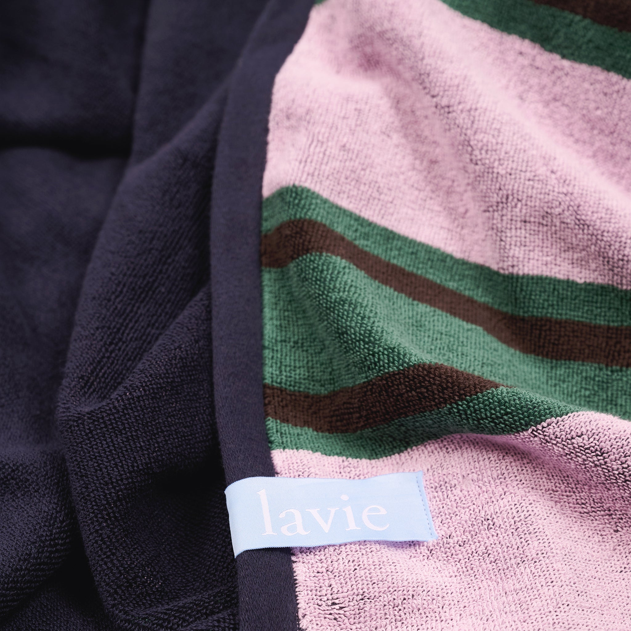 Ada pink/jade/indigo beach towel