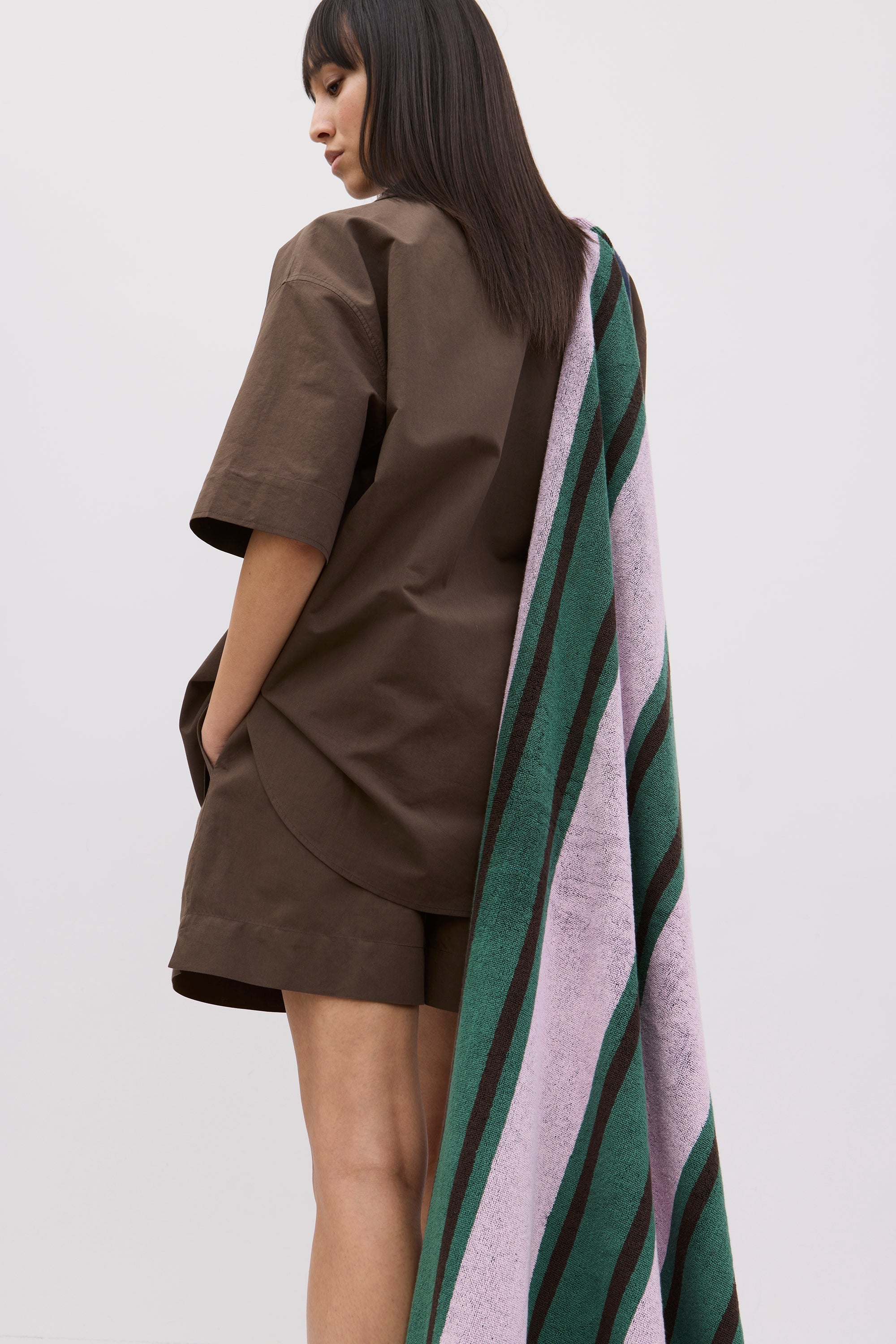 Ada pink/jade/indigo beach towel