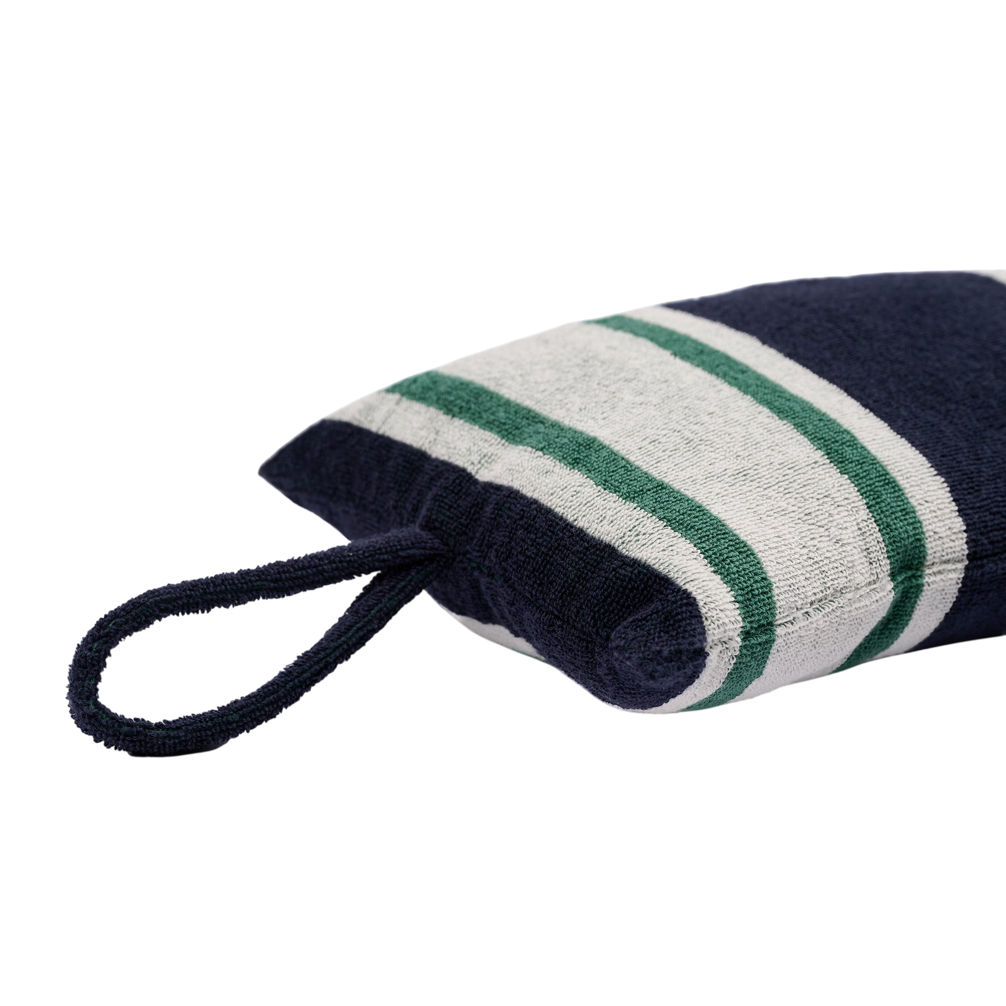 Coussin décoratif Ada indigo/jade/undyed