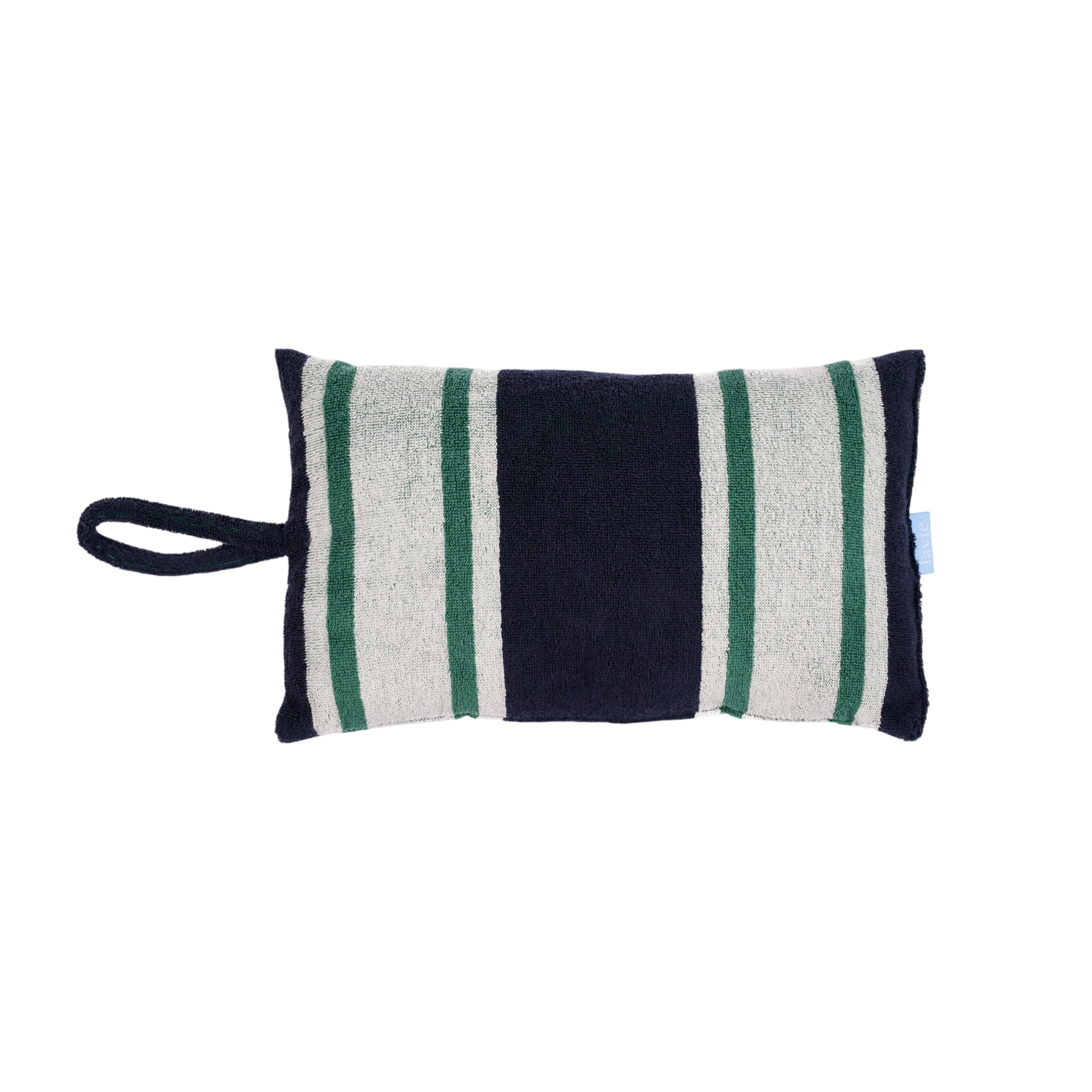 Coussin décoratif Ada indigo/jade/undyed