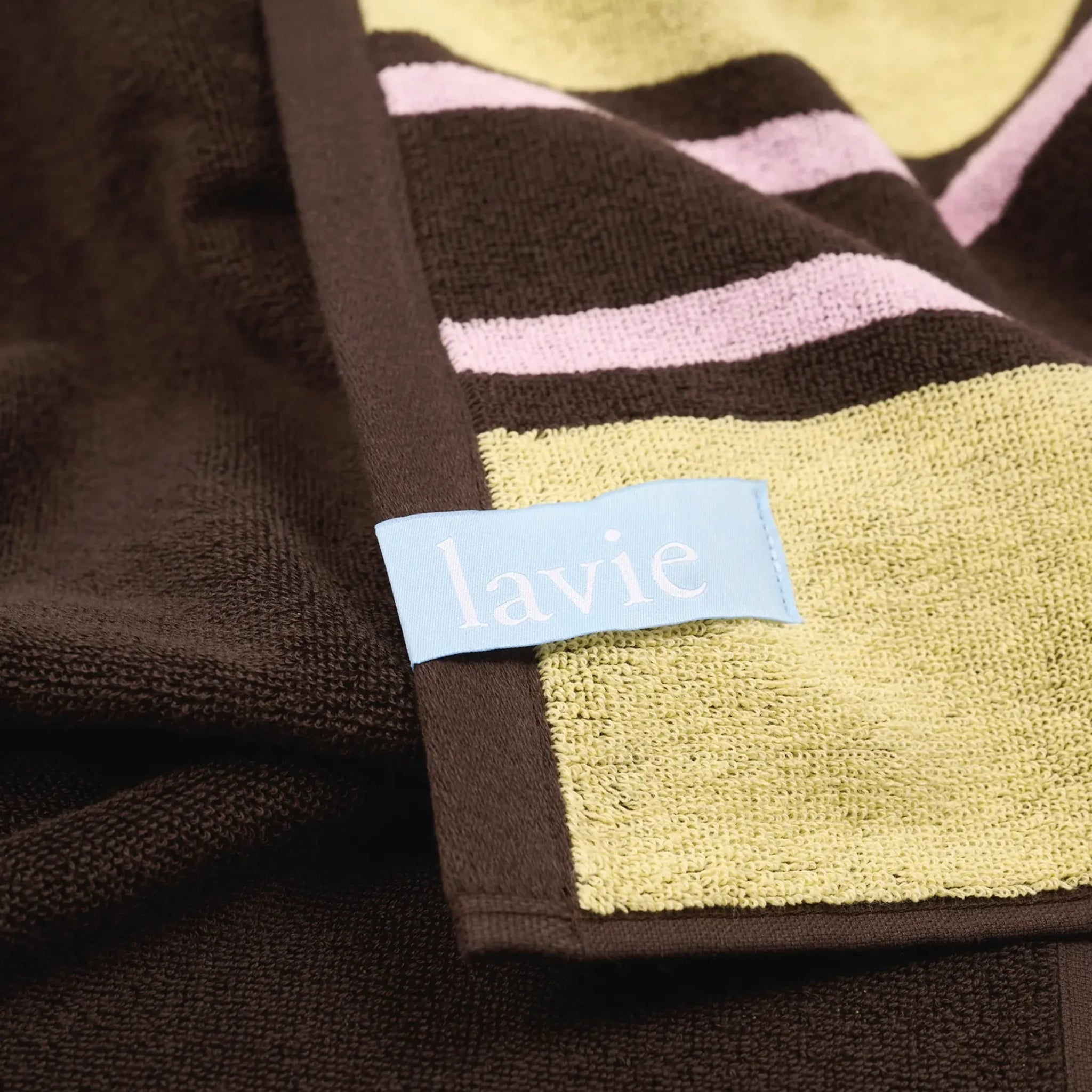 Serviette de plage Ada lemonade/pink/coffee