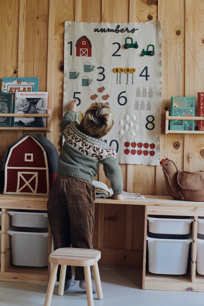 Wandteppich Farm Numbers