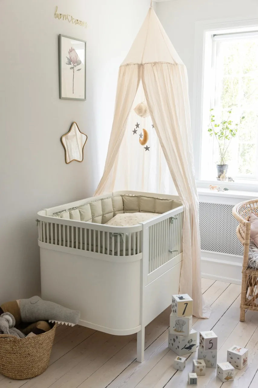 Bed bumper, kapok, uni Mist Green